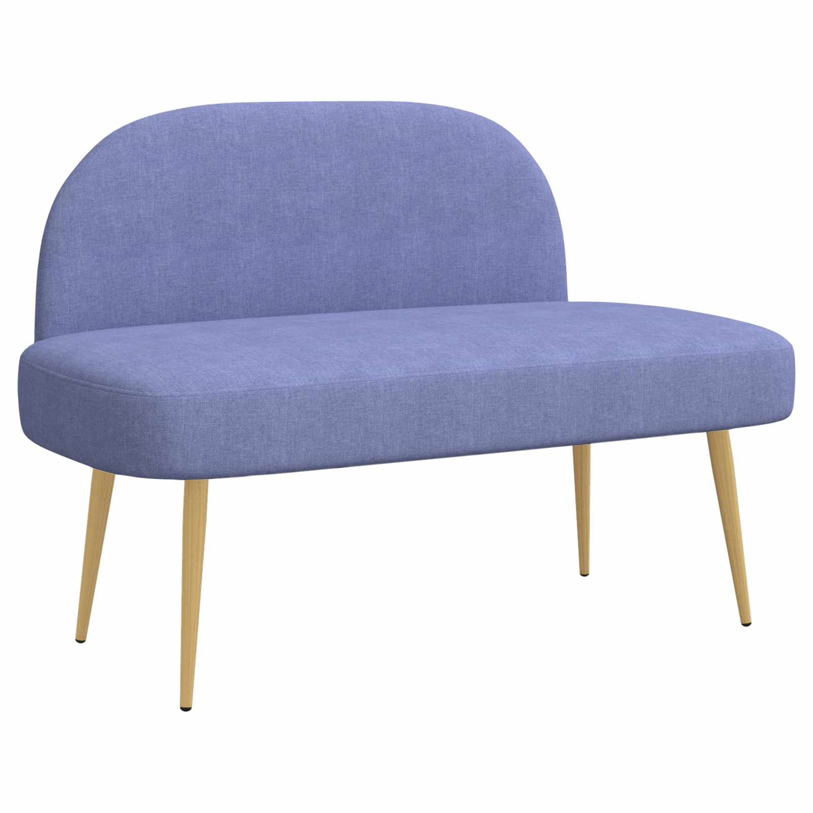 Klädd bänk med ryggstöd Jeansblå 110 x 60 x 76 cm