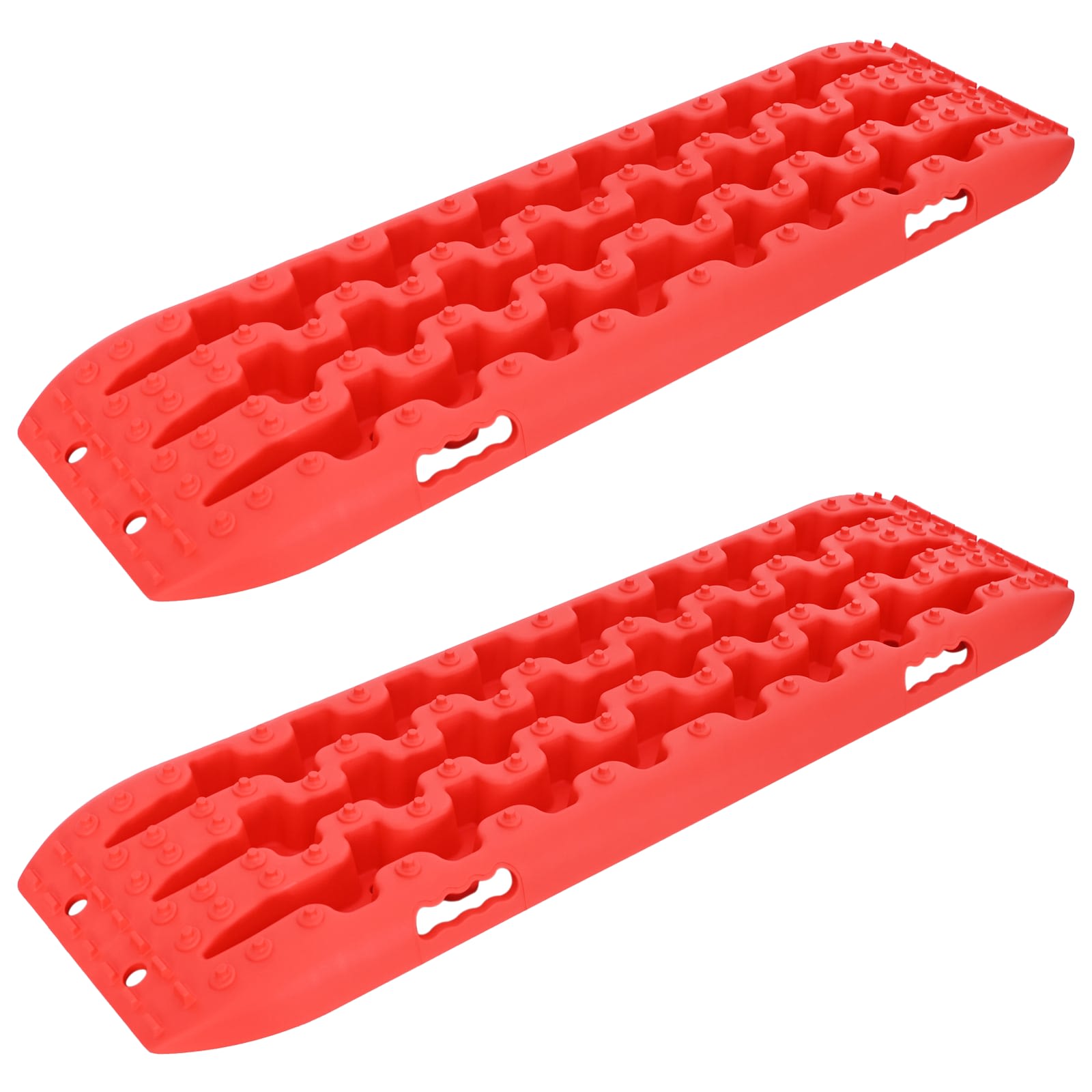 Traktionsplatta 2 st Röd 106 x 30,5 x 7 cm Förstärkt nylon