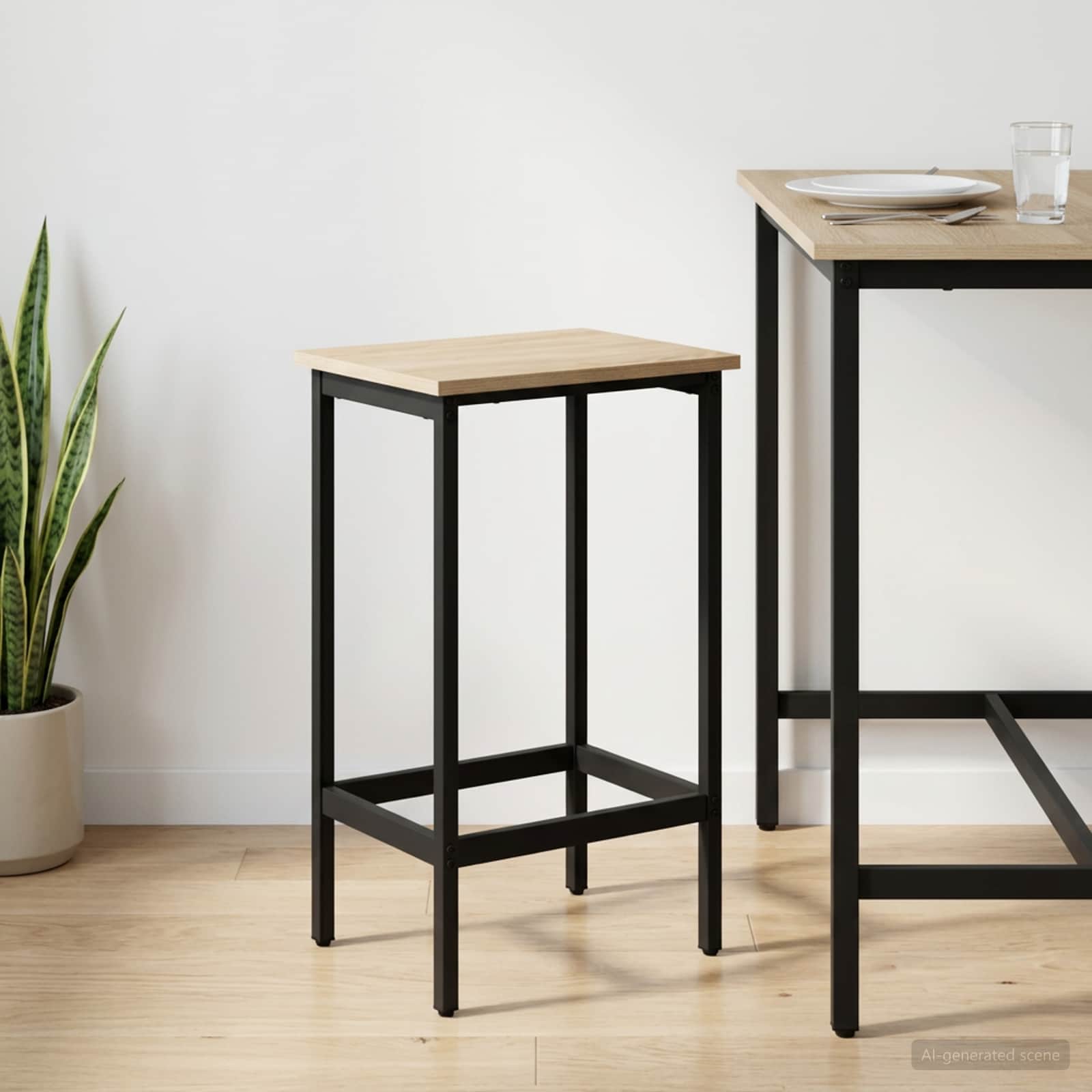 Barpall Sonoma-ek 40 x 32 x 74 cm Konstruerat trä