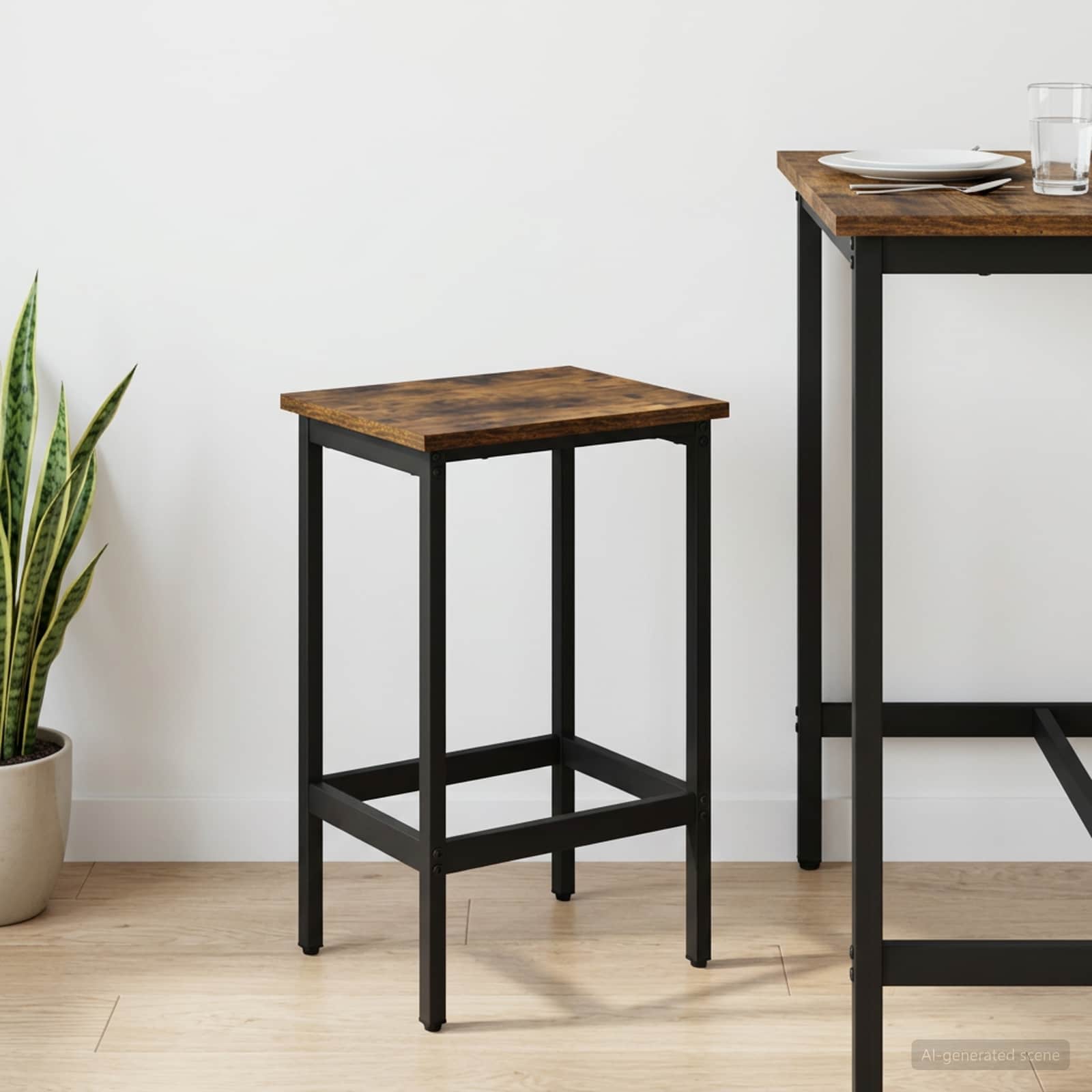 Barpall Rökt ek 40 x 32 x 74 cm Konstruerat trä