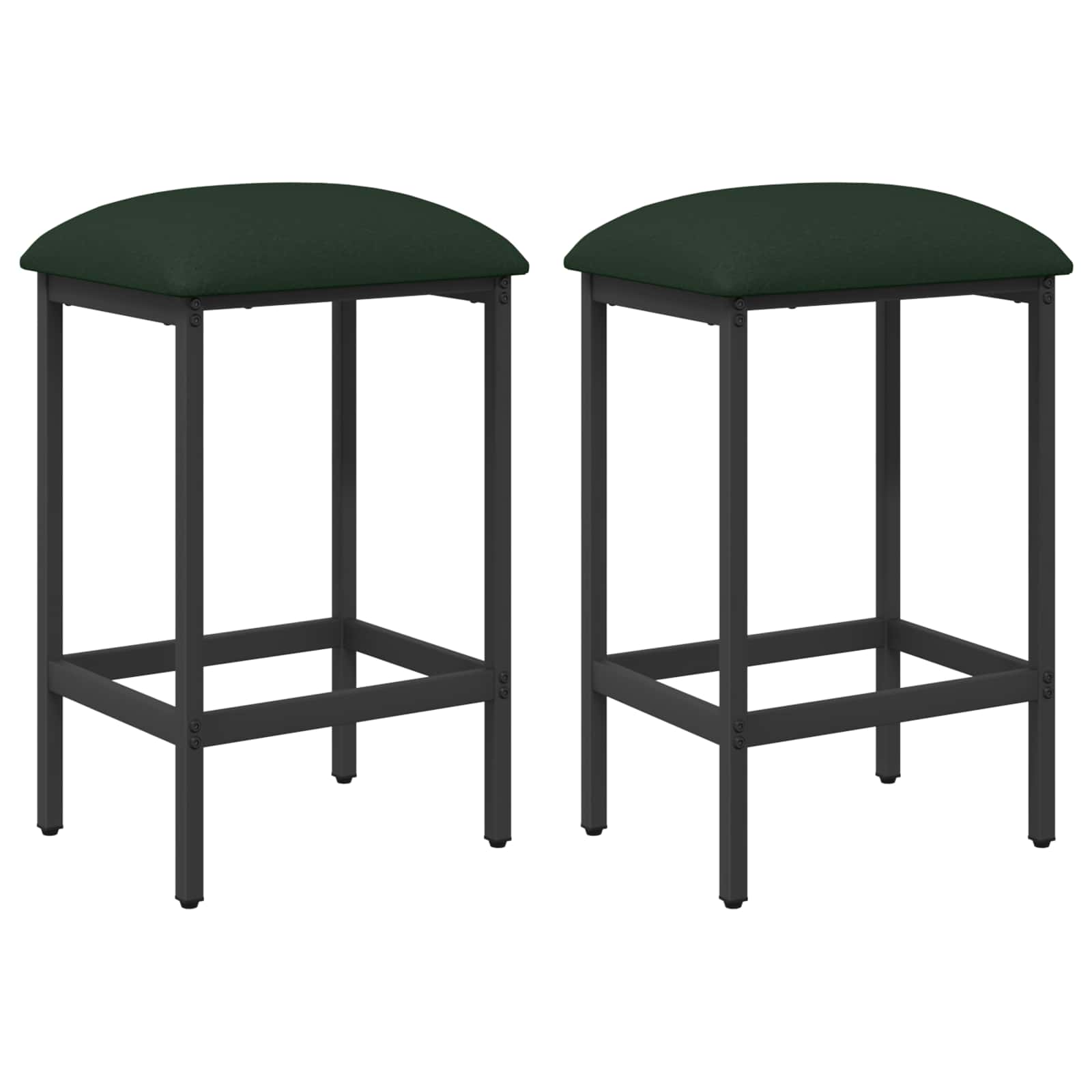 Barpall 2 st Mörkgrön 40 x 32 x 64 cm Konstruerat trä