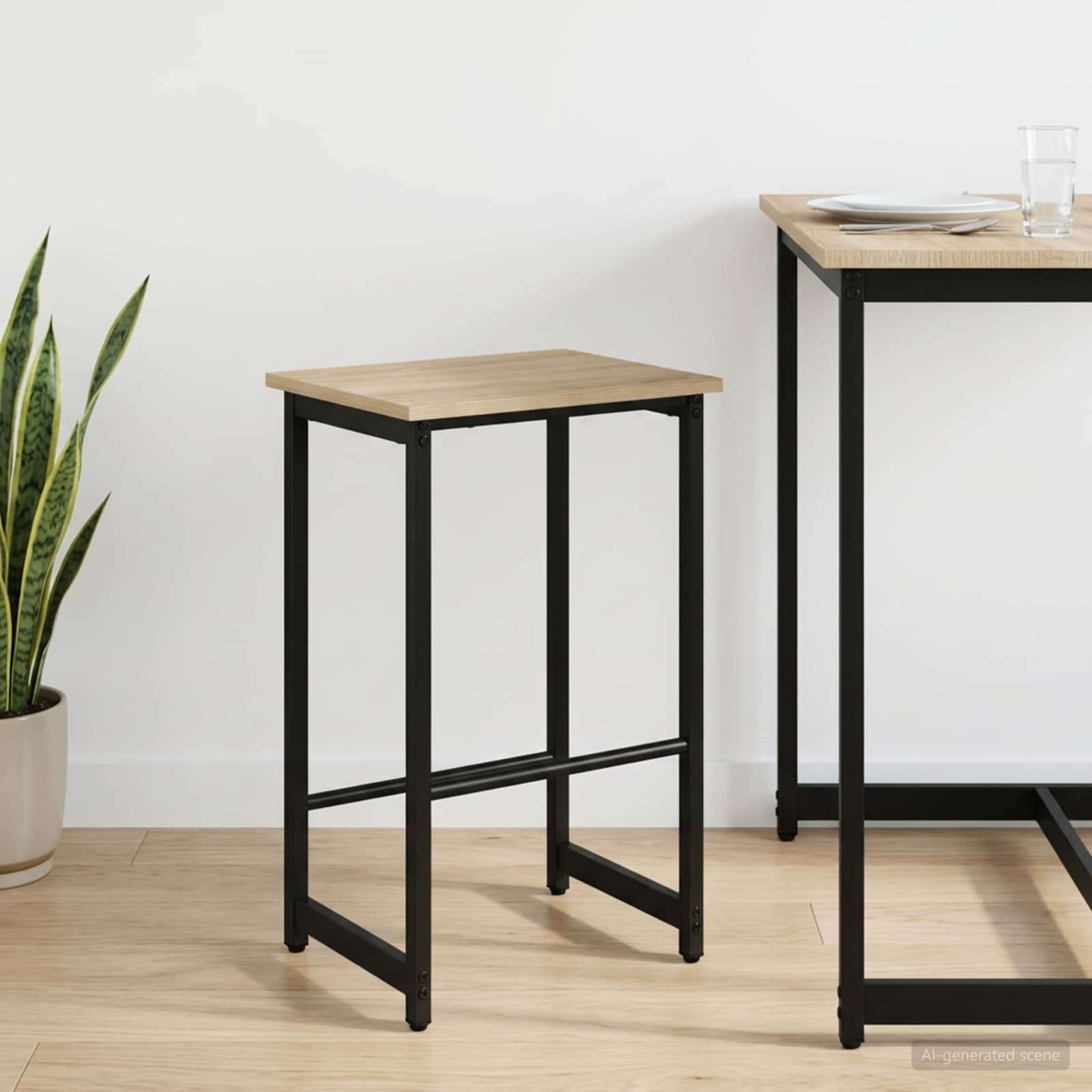 Barpall Sonoma-ek 40 x 32 x 74 cm Konstruerat trä