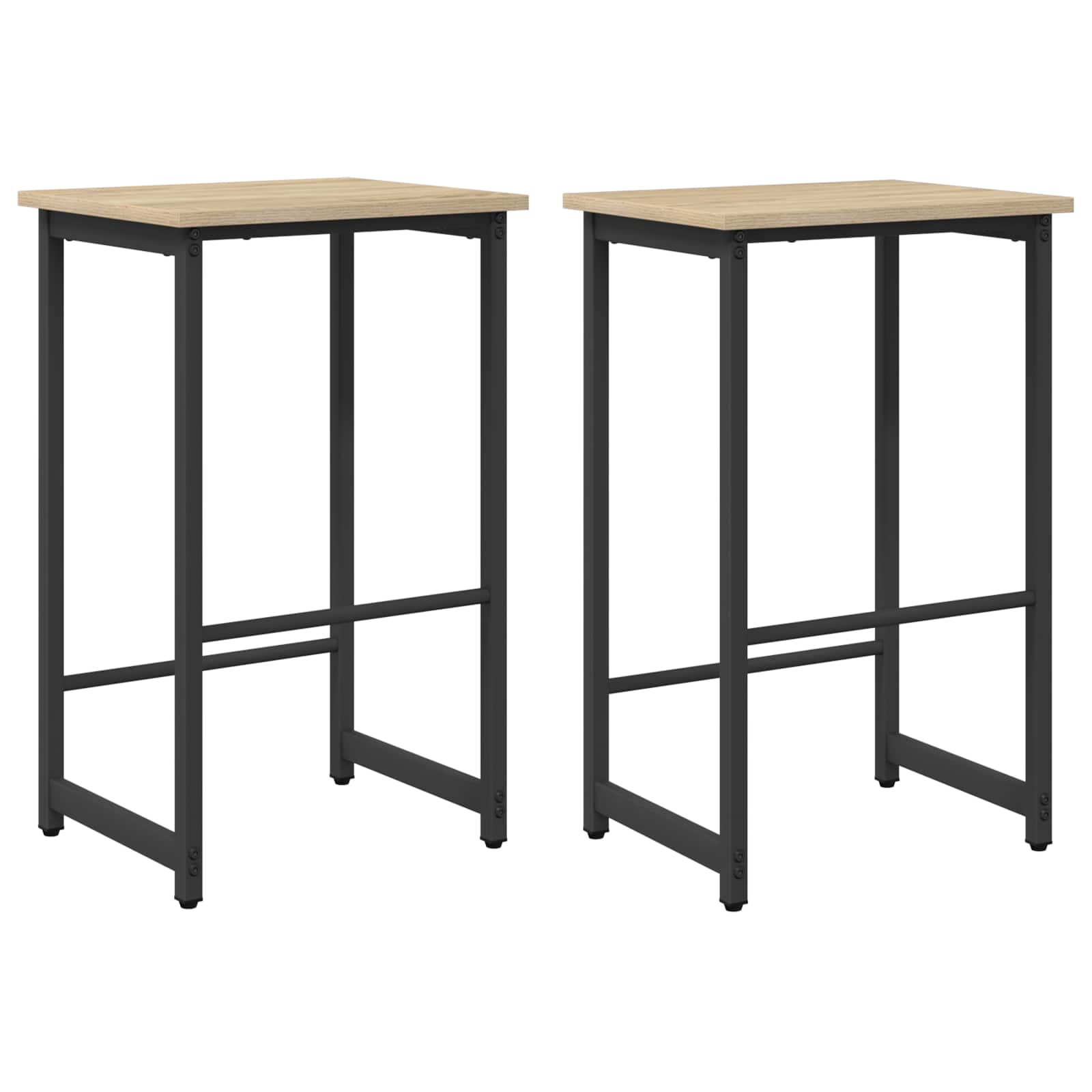 Barpall 2 st Sonoma-ek 40 x 32 x 74 cm Konstruerat trä