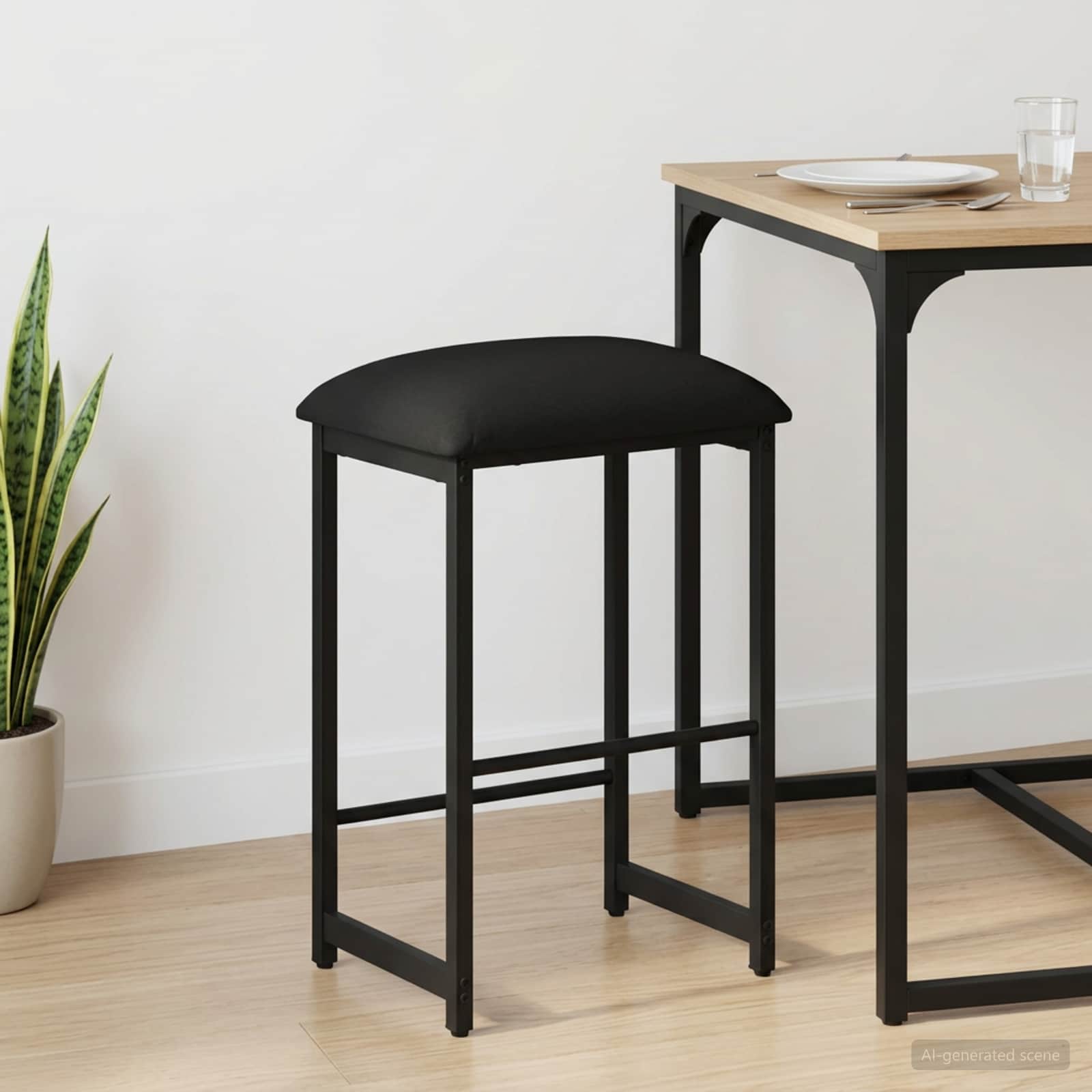 Barpall Svart 40 x 32 x 74 cm Konstruerat trä