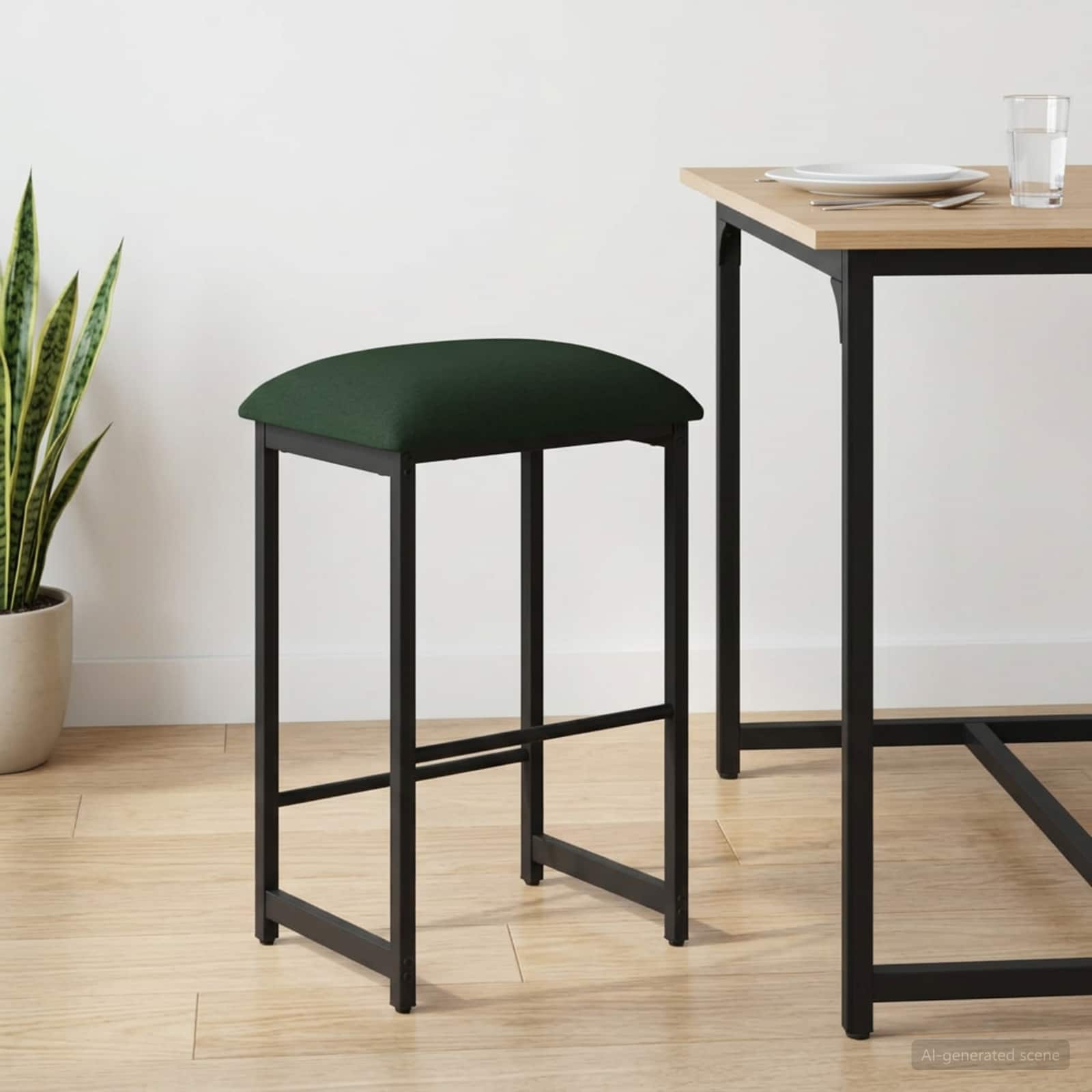Barpall Mörkgrön 40 x 32 x 74 cm Konstruerat trä