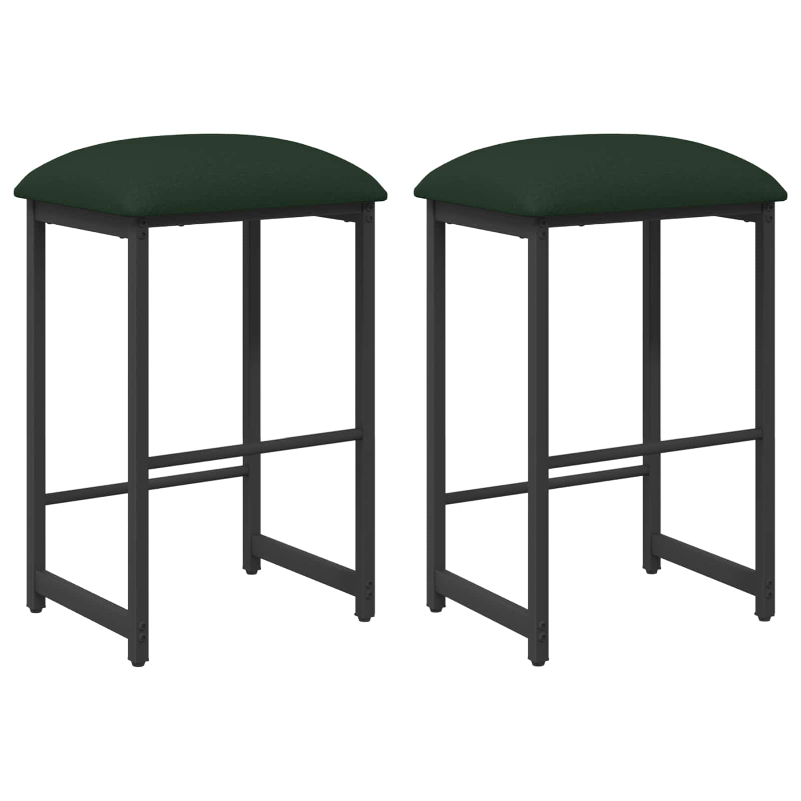Barpall 2 st Mörkgrön 40 x 32 x 74 cm Konstruerat trä