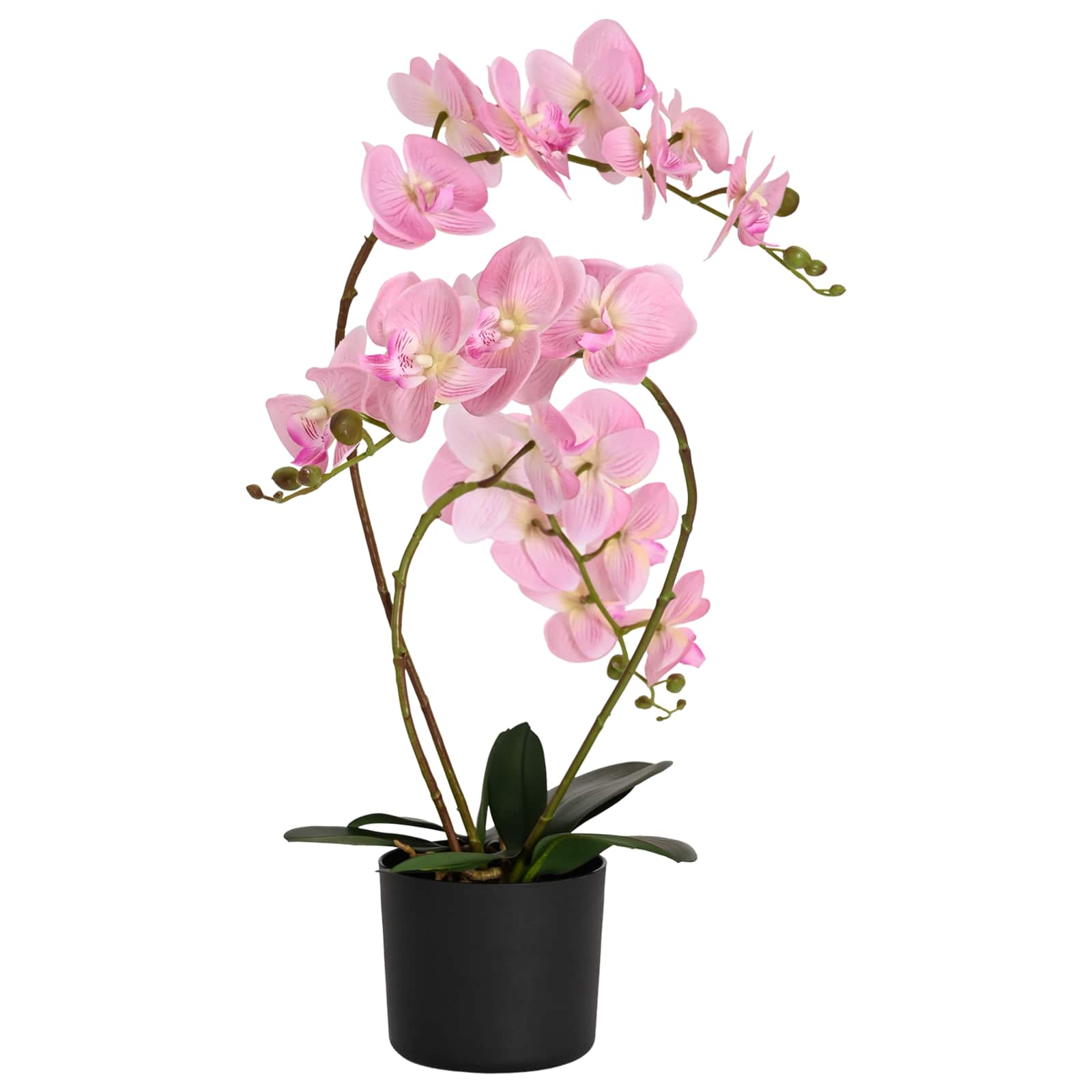 Konstgjord orkidéväxt med kruka Rosa 45 x 15 x 65 cm