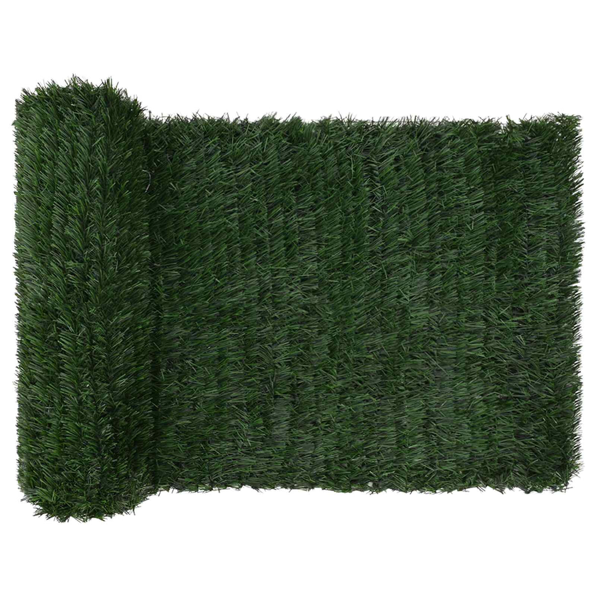 Konstgjord stängsel Mörkgrön 1 x 4 m PVC och stål
