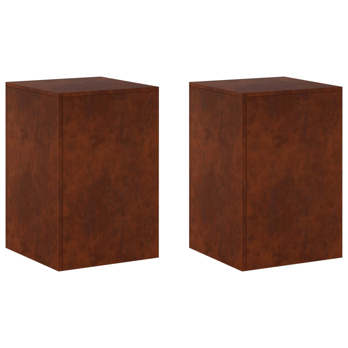 Växtställ 2 pcs Rostig 40 x 40 x 60 cm Väderbeständig stål