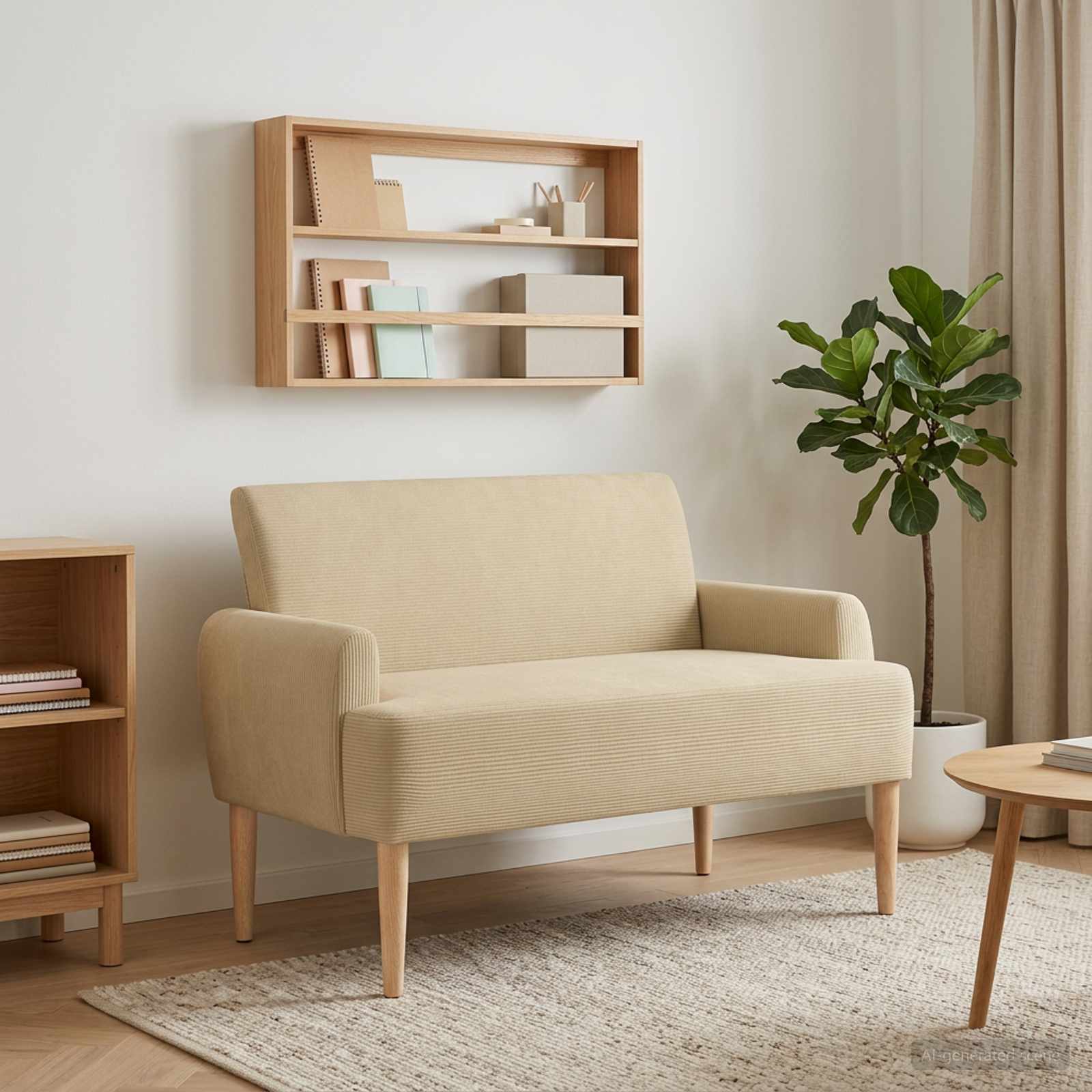 Loveseat med knapprapport Ljust gröngrå 116 x 67 x 81 cm