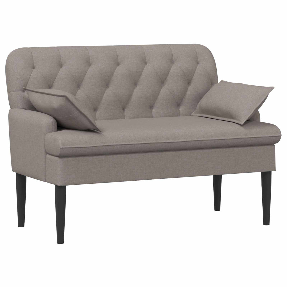 Loveseat med knapprapport Taupe 111 x 68 x 80 cm Tyg