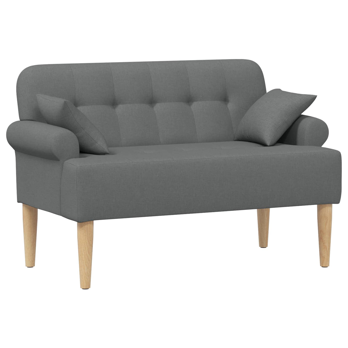 Loveseat med knapprapport Mörkgrå 120 x 65 x 79 cm Tyg