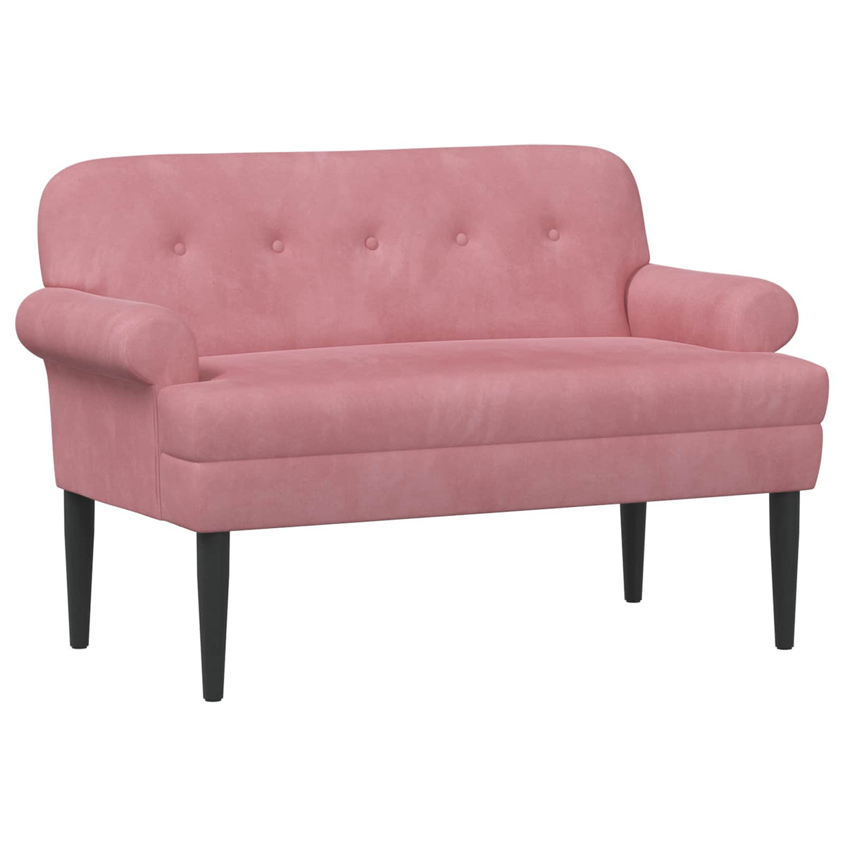 Loveseat med knapprapport Rosa 120 x 66 x 78 cm Sammet