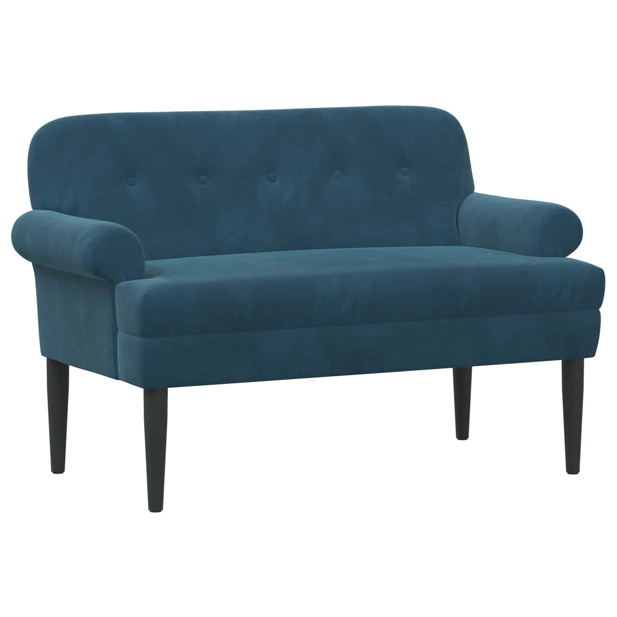 Loveseat med knapprapport Blå 120 x 66 x 78 cm Sammet