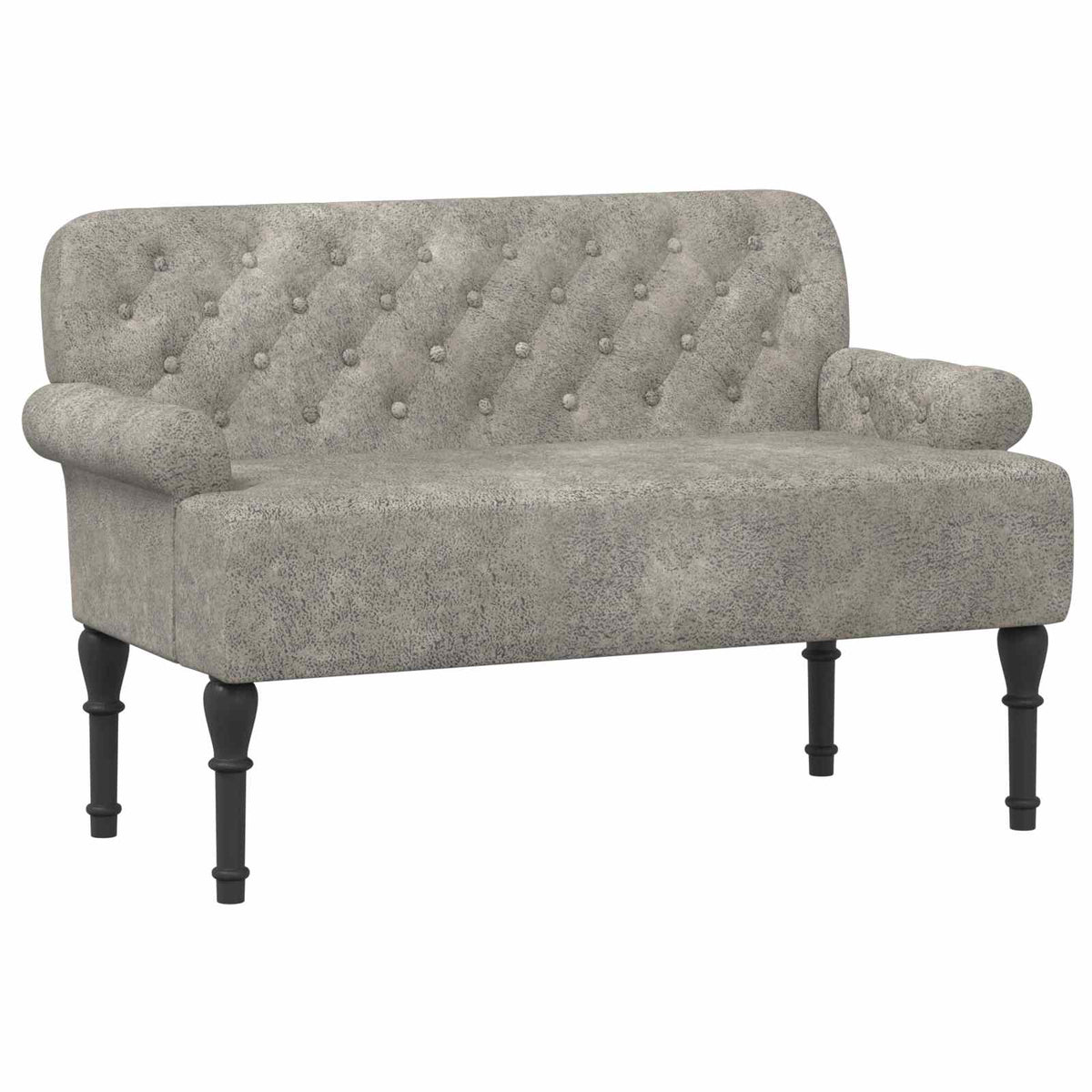 Loveseat med knapprapport Ljusgrå 120 x 65 x 78 cm