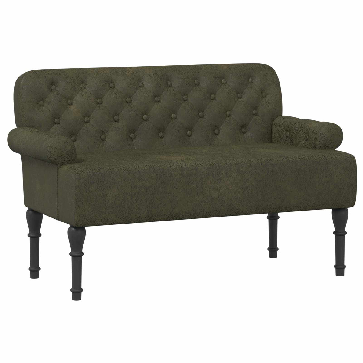 Loveseat med knapprapport Armégrön 120 x 65 x 78 cm