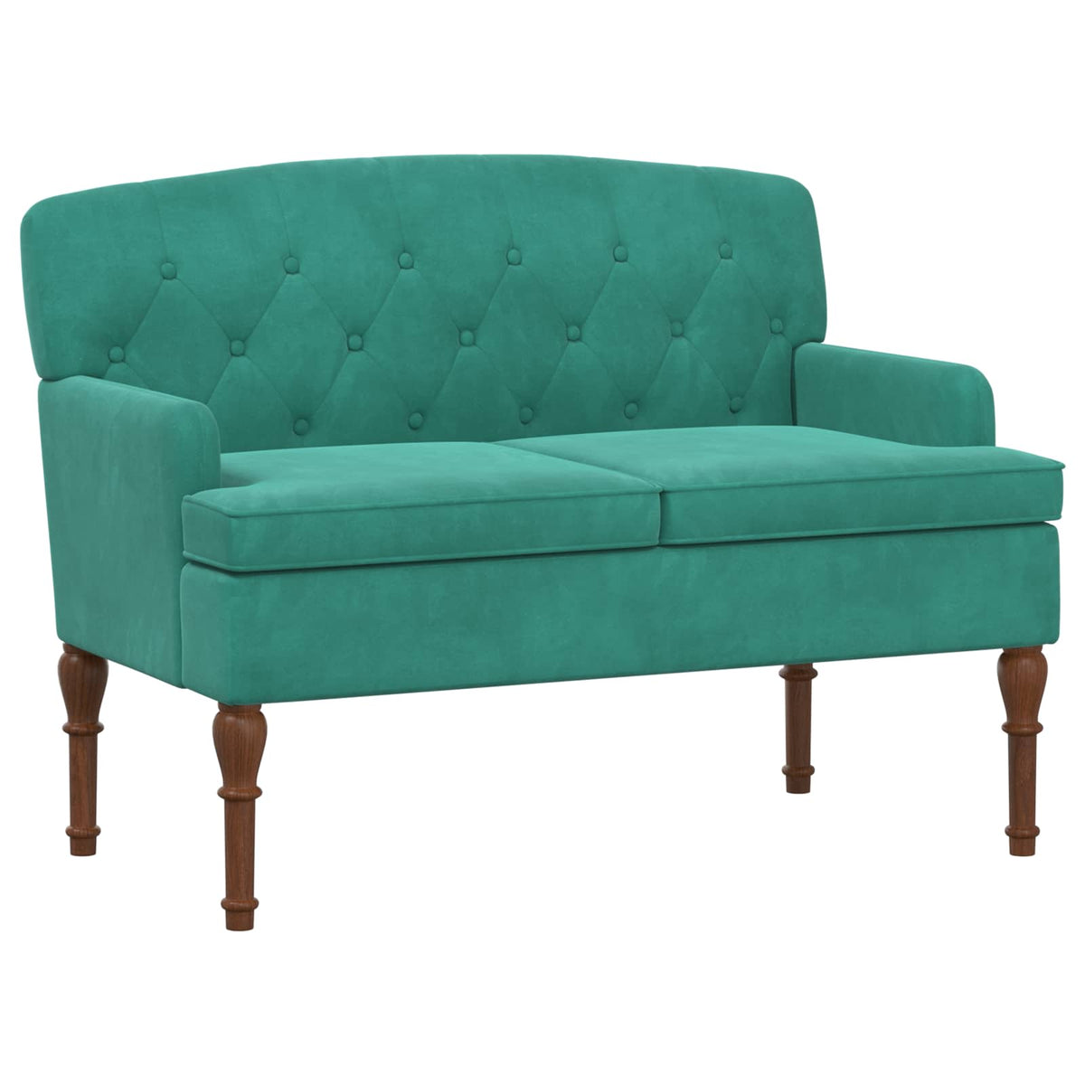 Loveseat med knapprapport Turkos 111 x 65 x 79 cm Sammet