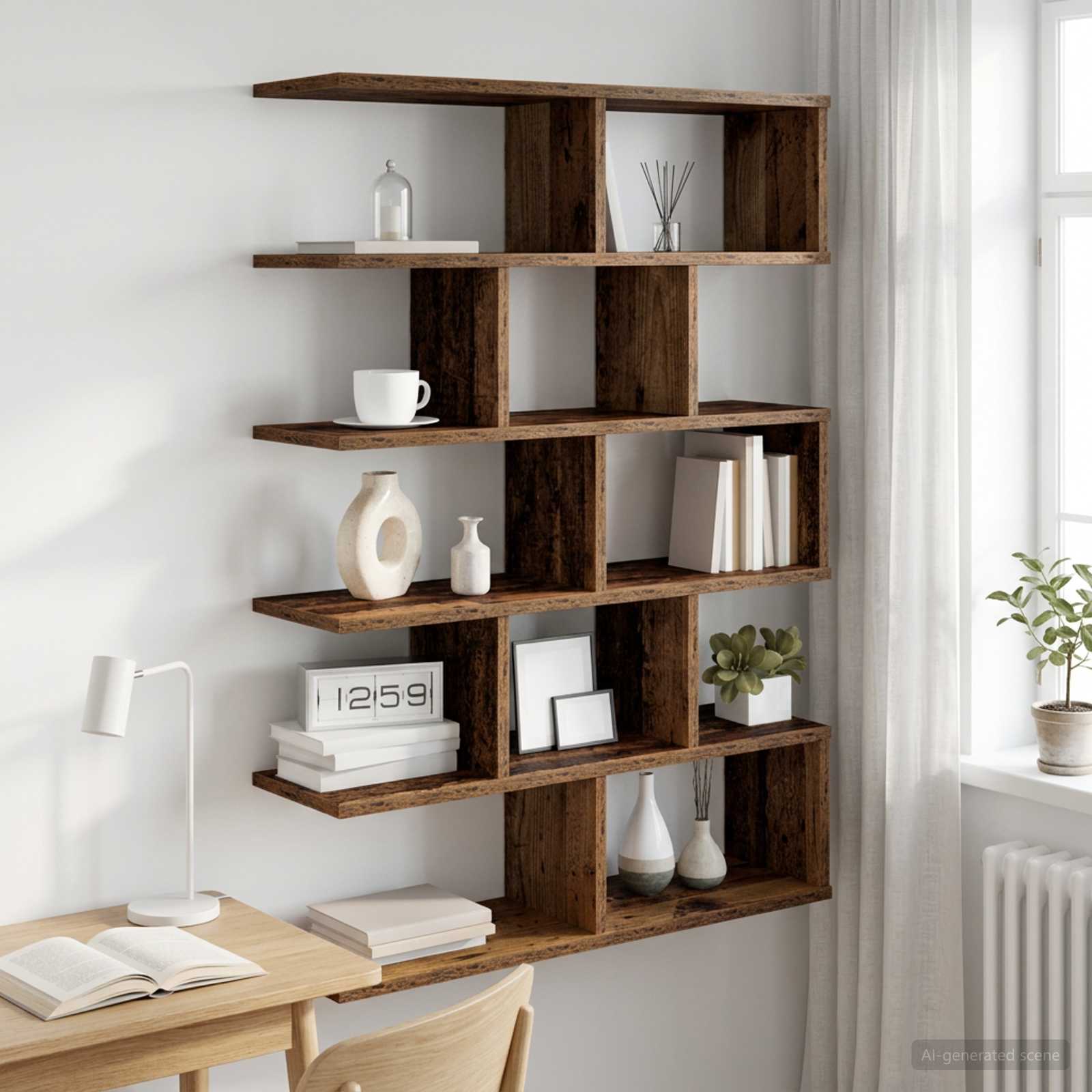 Vägg hylla Gammalt trä 70 x 20 x 100 cm Konstruerat trä