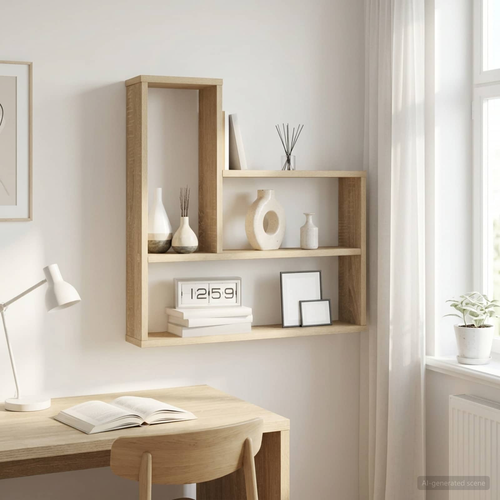 Vägg hylla Sonoma-ek 60 x 11 x 60 cm Konstruerat trä