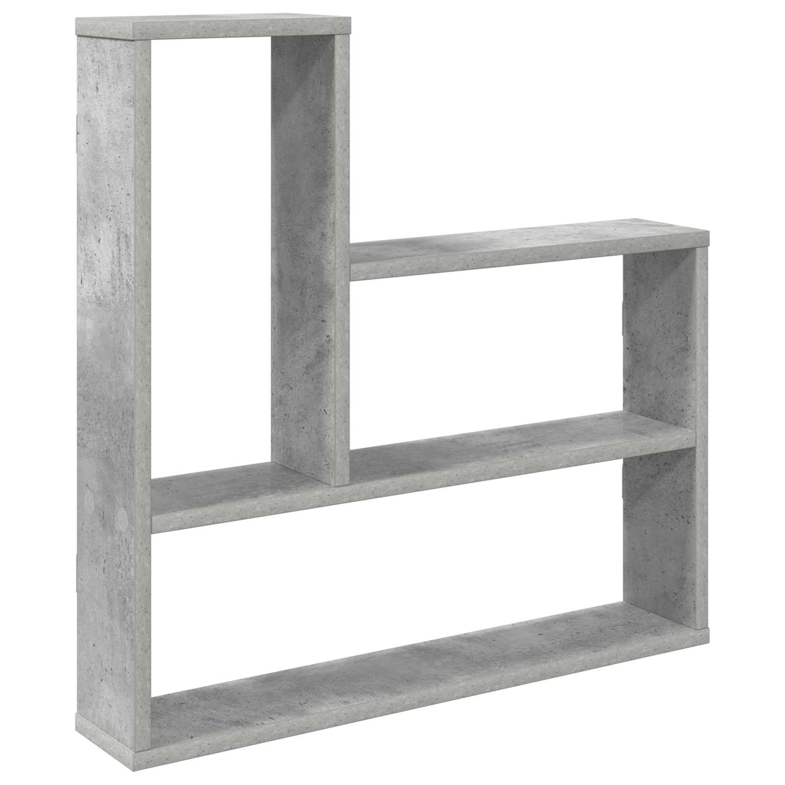 Vägg hylla Betonggrå 60 x 11 x 60 cm Konstruerat trä