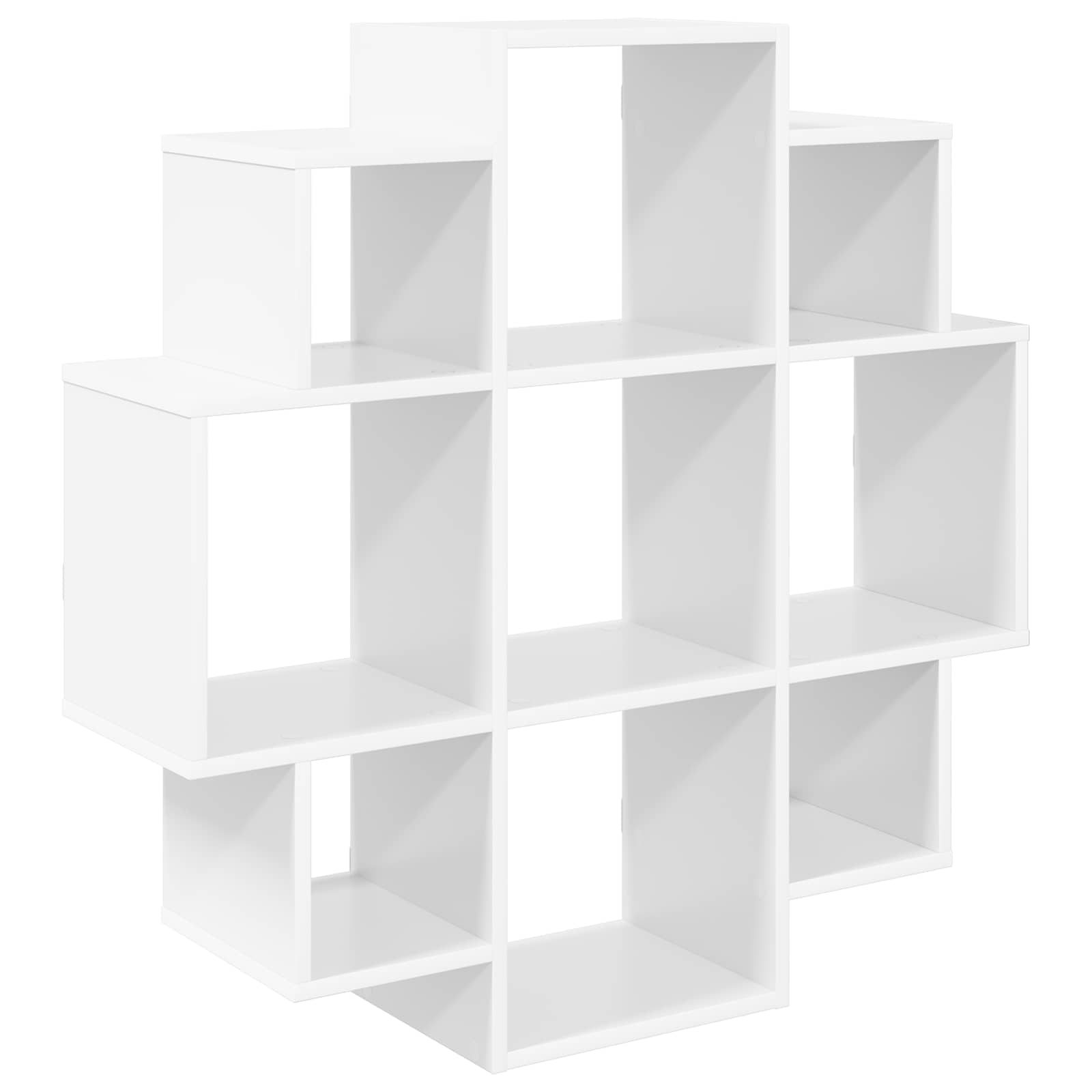 Vägg hylla Vit 90 x 25 x 90 cm Konstruerat trä