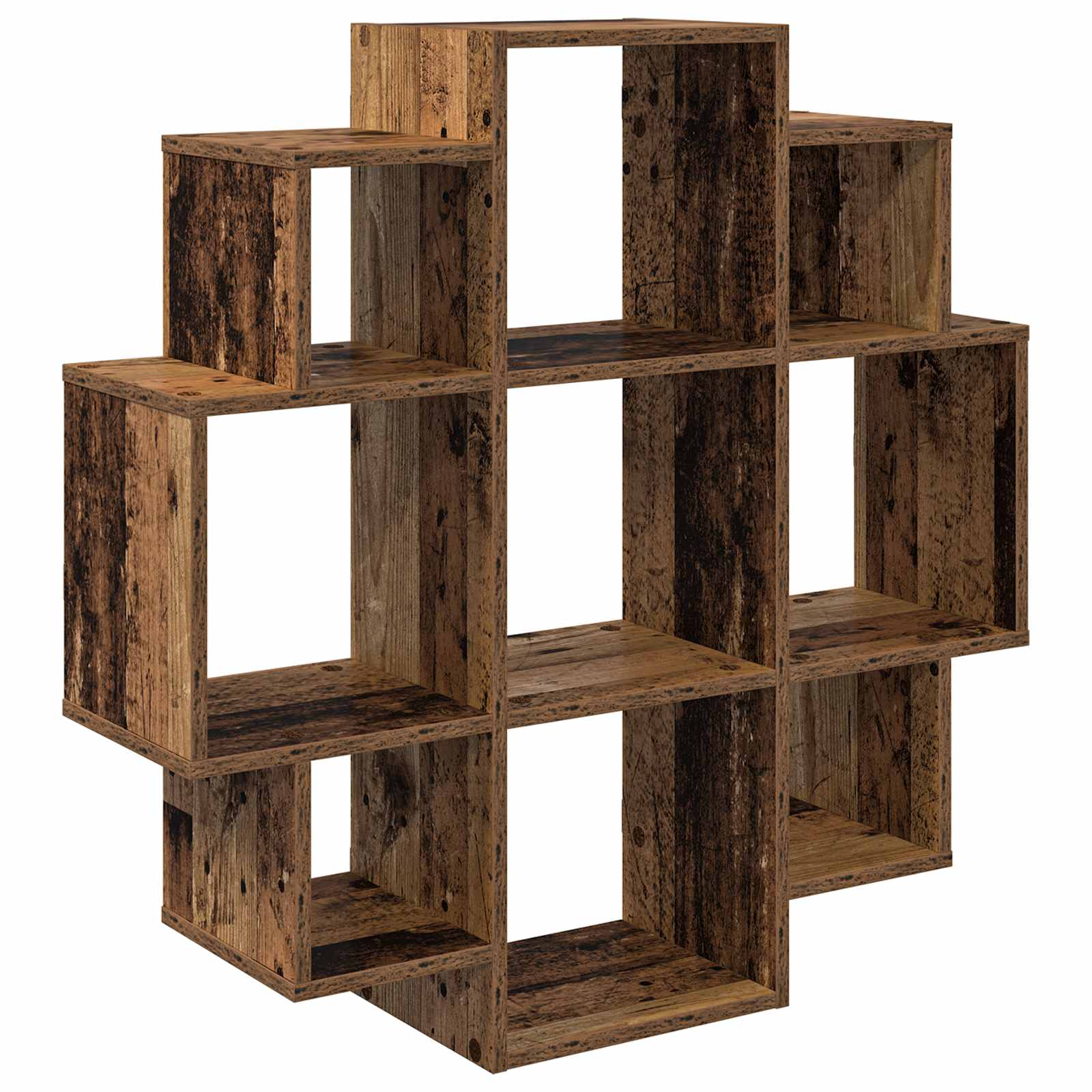 Vägg hylla Gammalt trä 90 x 25 x 90 cm Konstruerat trä