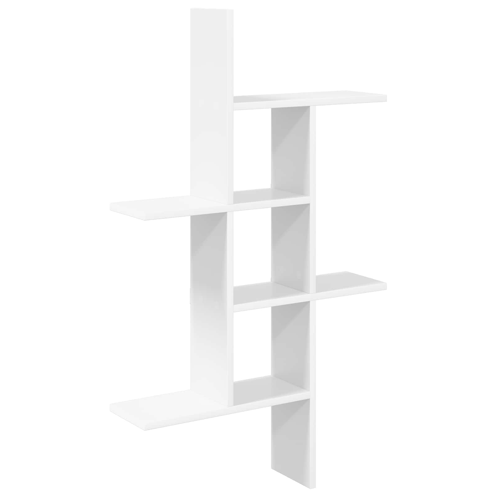 Vägg hylla Vit 61 x 15 x 102 cm Konstruerat trä