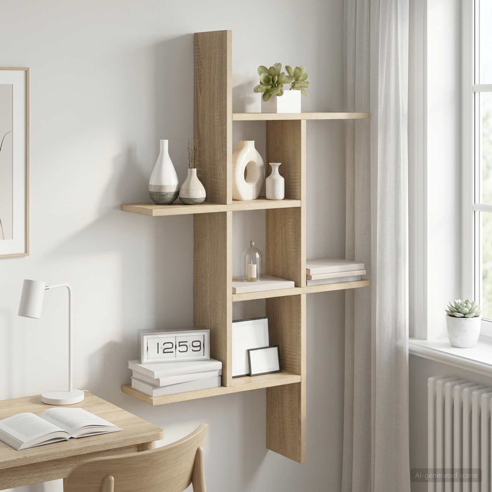 Vägg hylla Sonoma-ek 61 x 15 x 102 cm Konstruerat trä