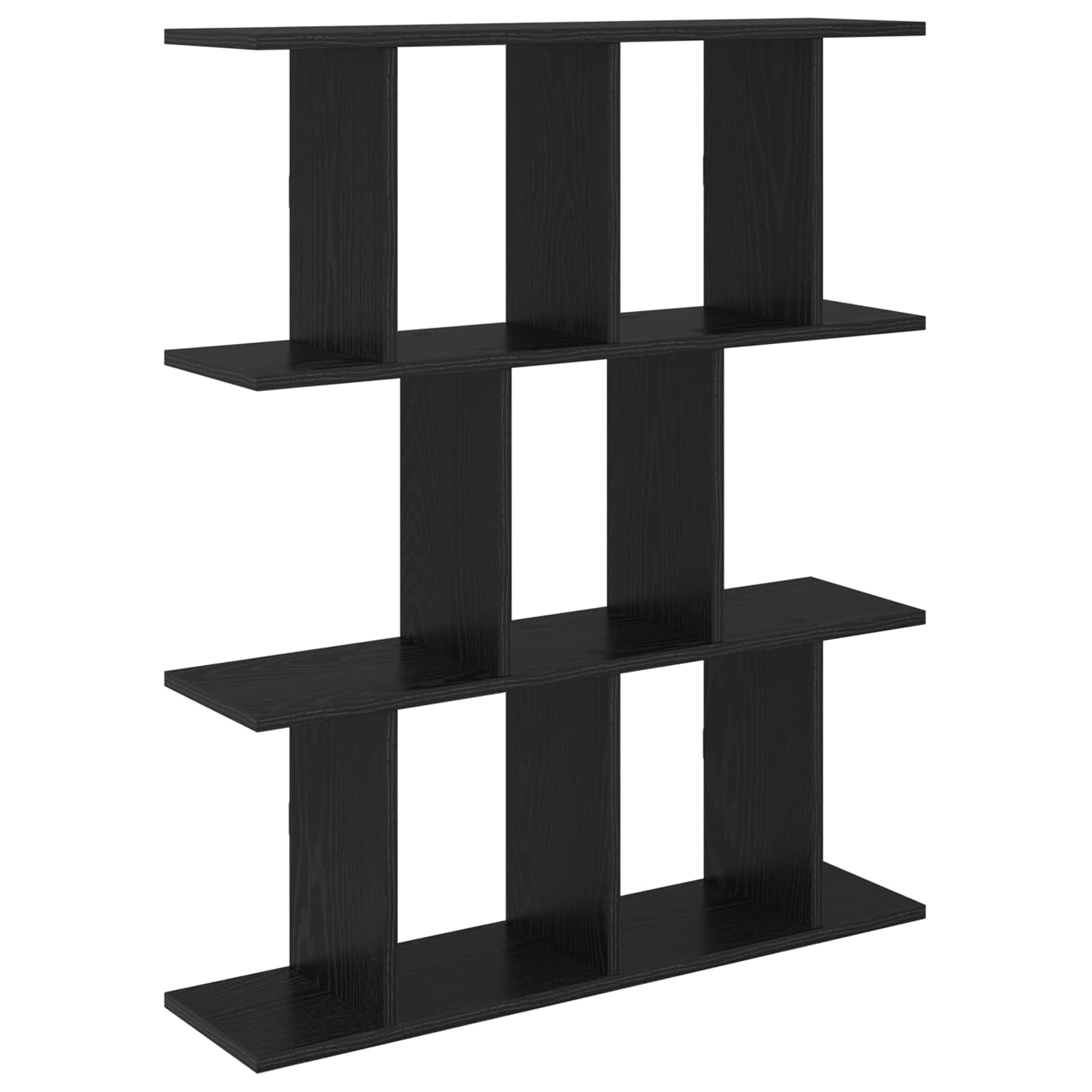 Vägg hylla Svart ek 80 x 20 x 96 cm Konstruerat trä