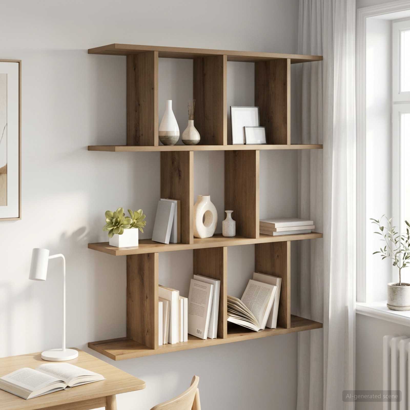 Vägg hylla Artisan-ek 80 x 20 x 96 cm Konstruerat trä