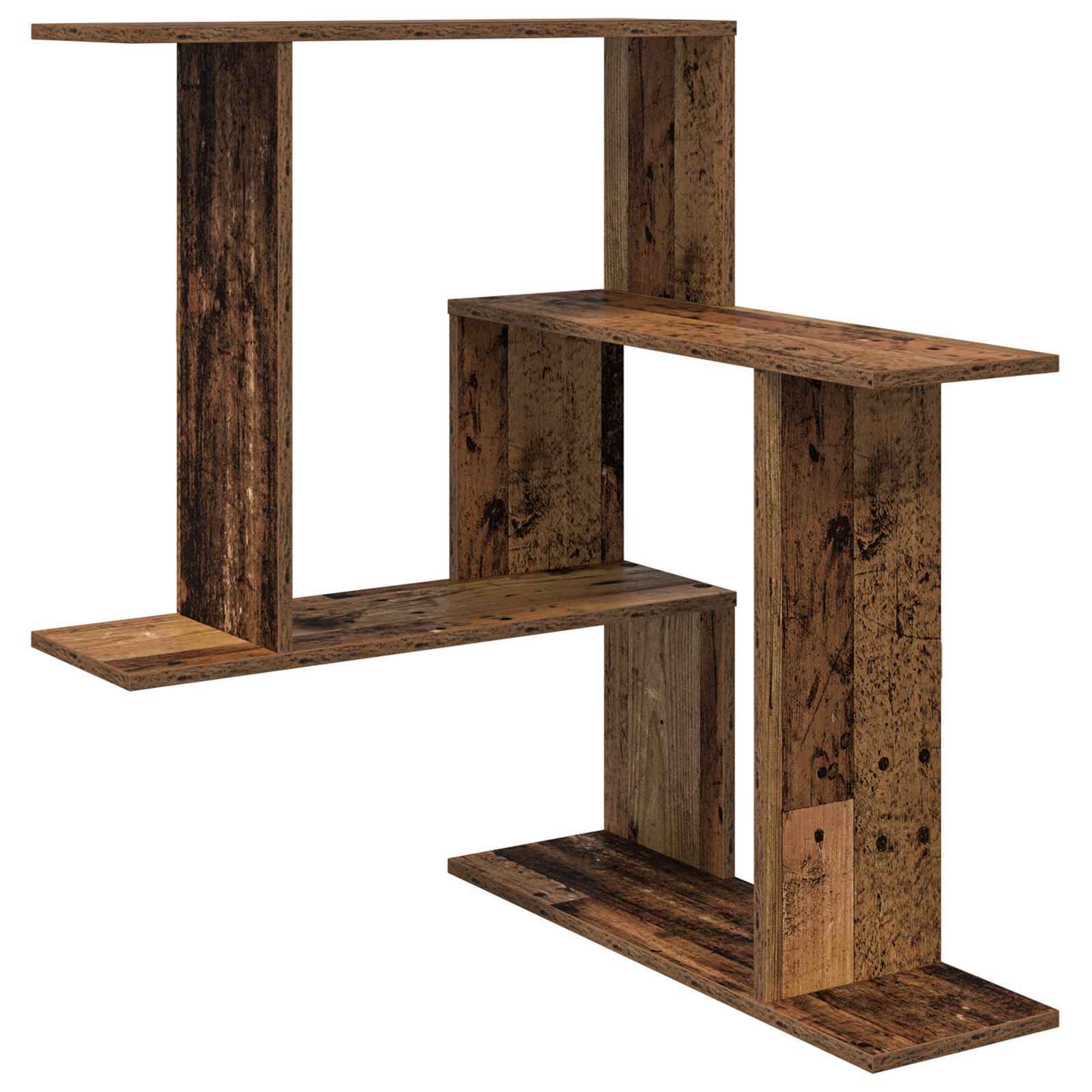 Vägg hylla Gammalt trä 67 x 67 x 87 cm Konstruerat trä