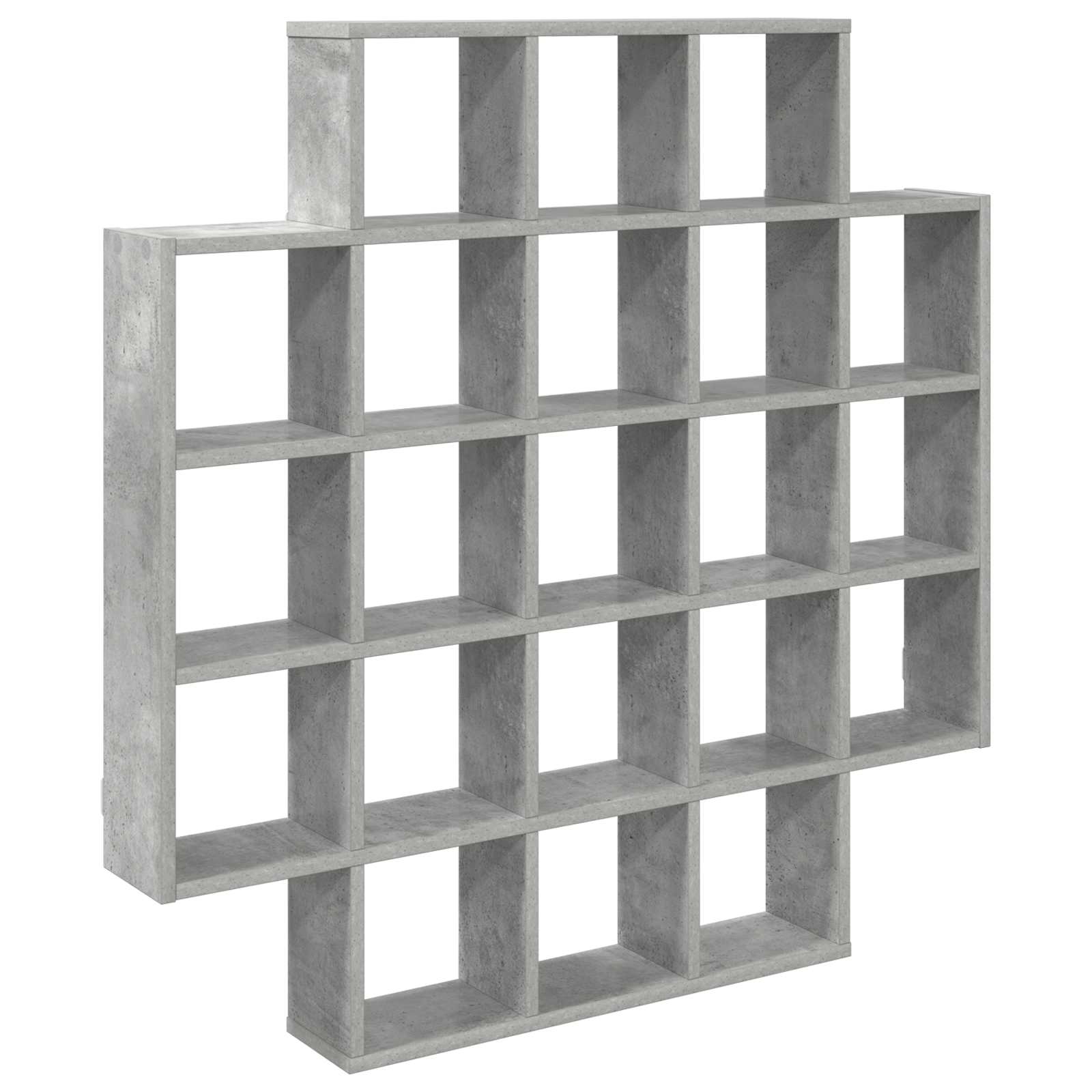 Vägg hylla Betonggrå 100 x 13 x 100 cm Konstruerat trä