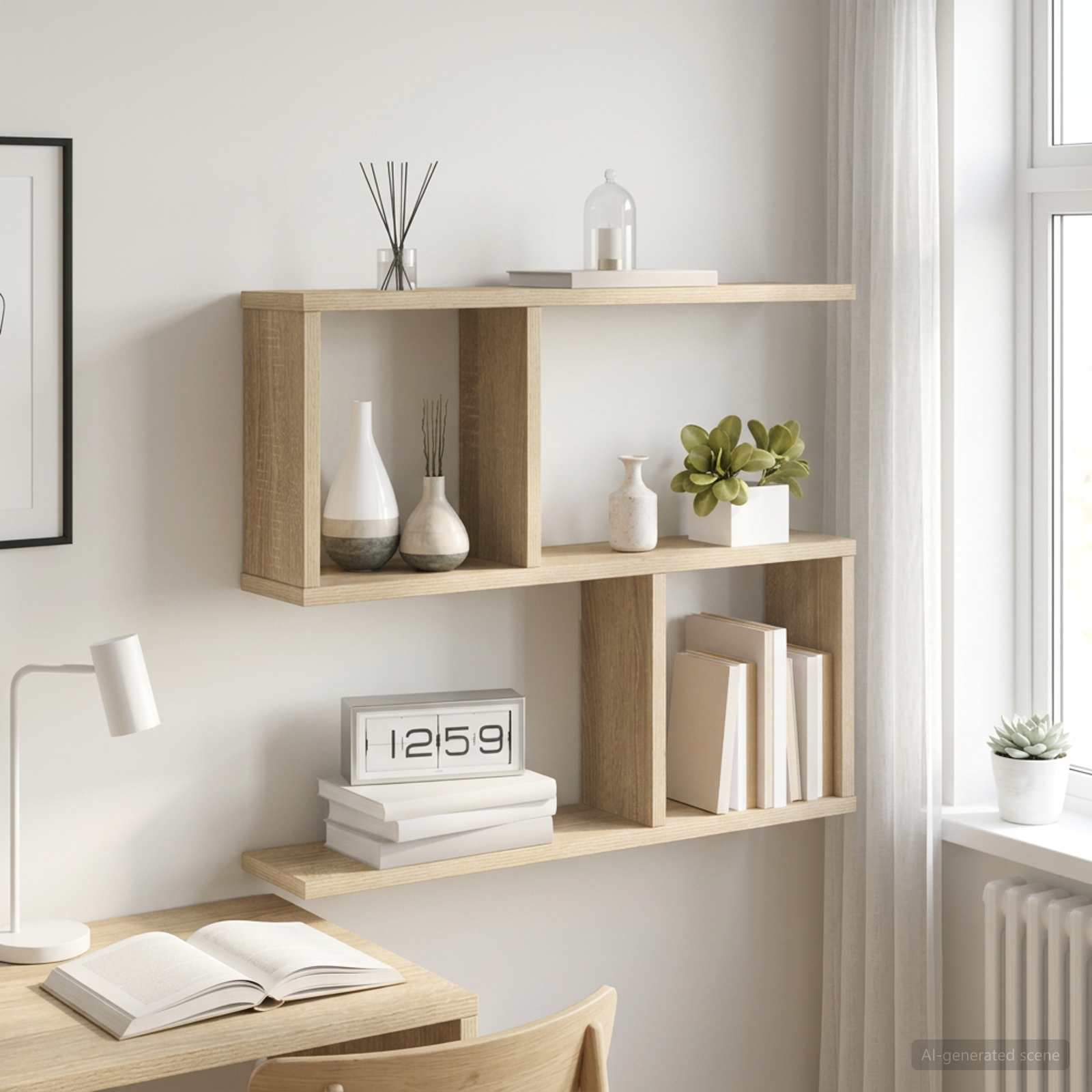 Vägg hylla Sonoma-ek 60 x 12 x 50,5 cm Konstruerat trä