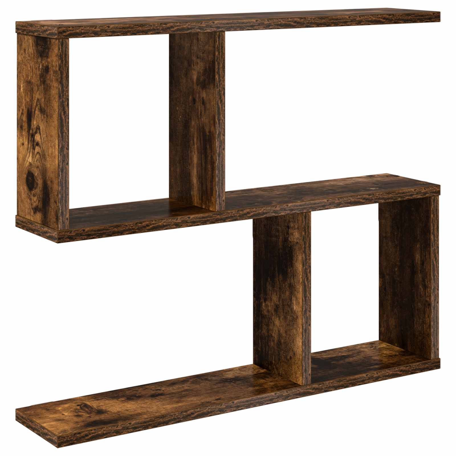 Vägg hylla Rökt ek 60 x 12 x 50,5 cm Konstruerat trä