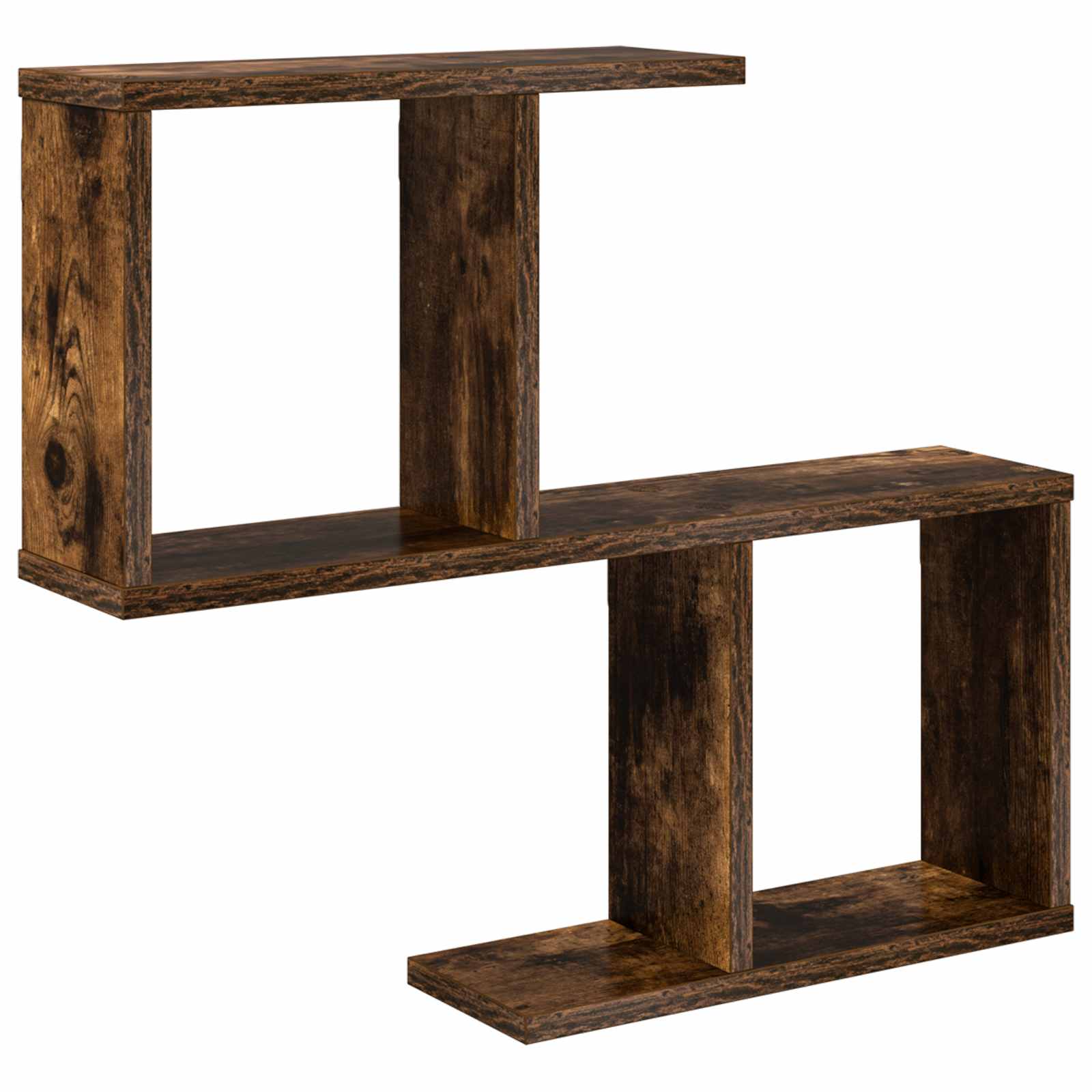 Vägg hylla Rökt ek 60 x 12 x 50,5 cm Konstruerat trä