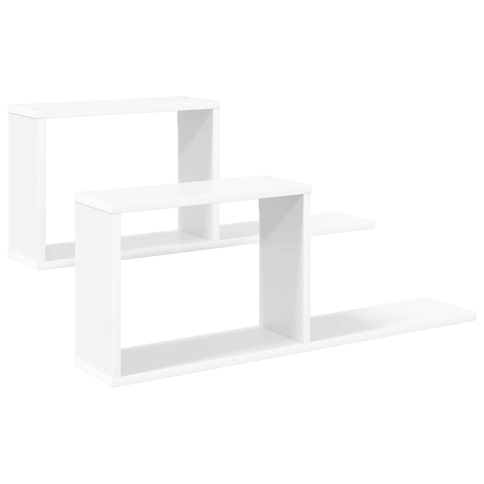 Flytande hyllor 2 st Vit 80 x 15 x 30 cm Konstruerat trä