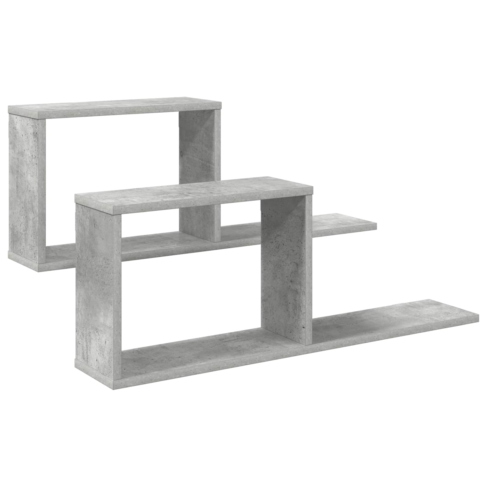 Flytande hyllor 2 st Betonggrå 80 x 15 x 30 cm Konstruerat trä