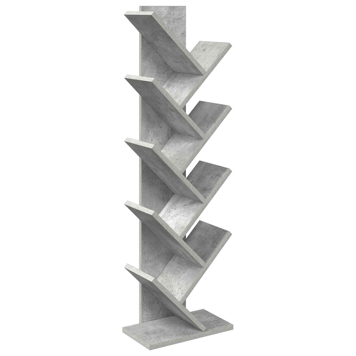 Trä Bokhylla 6-Tier 30 x 18 x 100 cm Konstruerat trä Betonggrå
