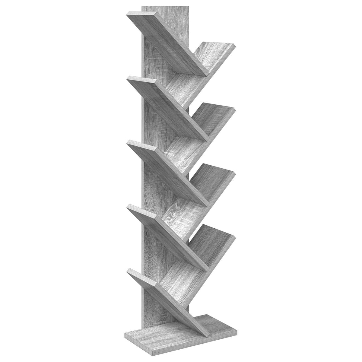 Trä Bokhylla 6-Plan 30 x 18 x 100 cm Konstruerat trä Grå Sonoma