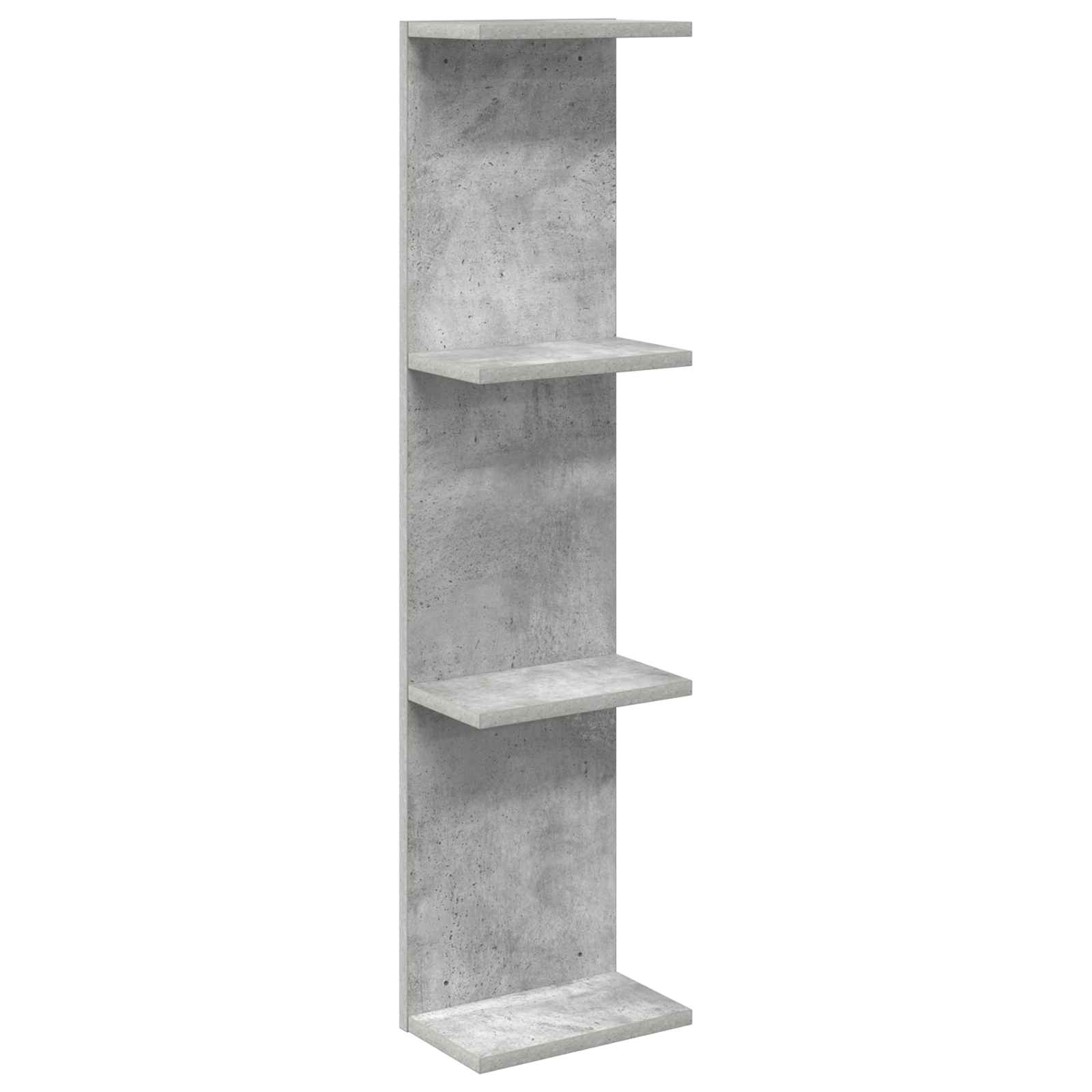 Vägg hylla Betonggrå 25 x 15 x 100 cm Konstruerat trä