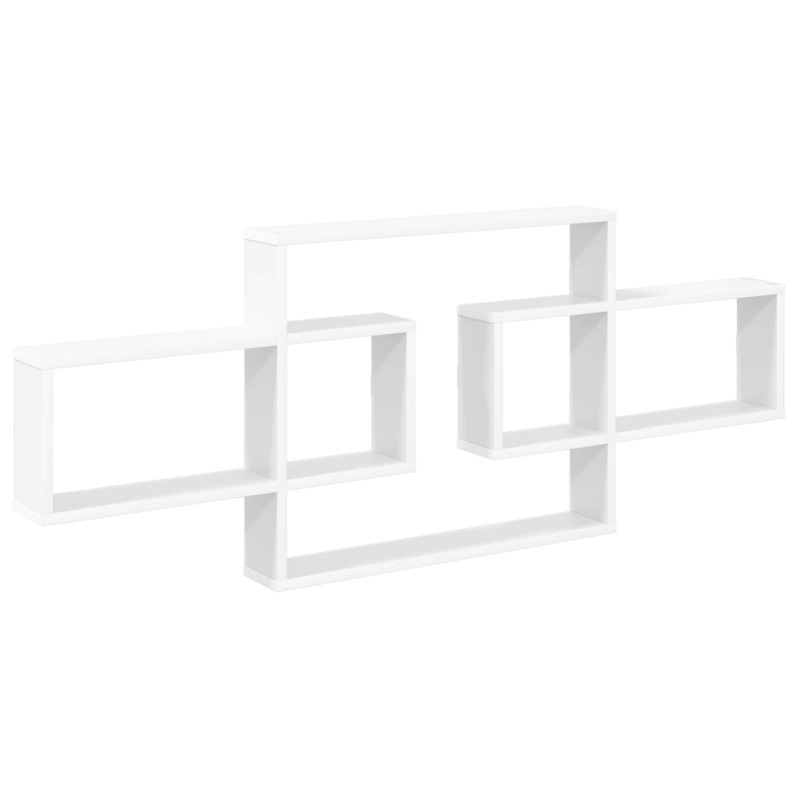 Vägg hylla Vit 130 x 10 x 50 cm Konstruerat trä