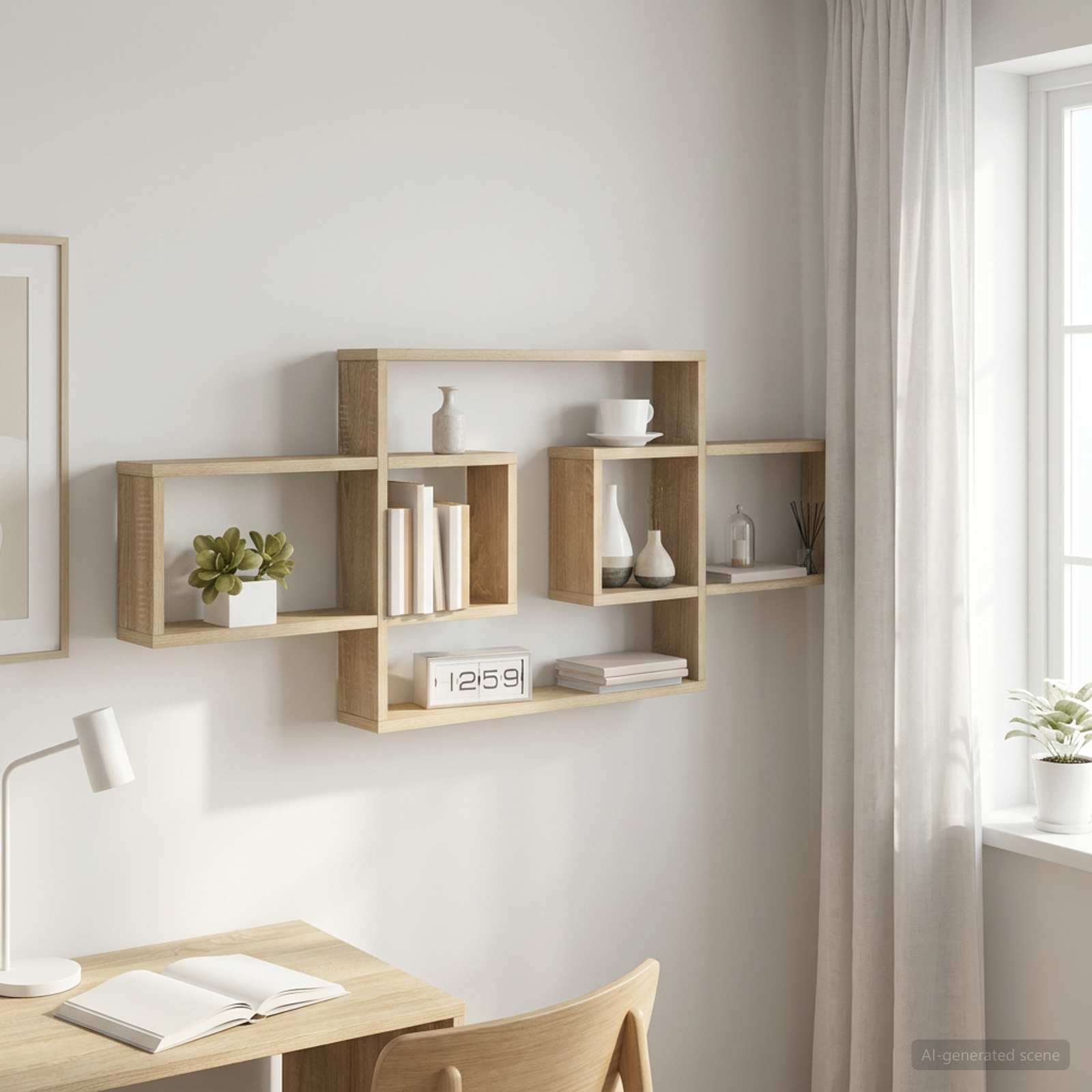 Vägg hylla Sonoma-ek 130 x 10 x 50 cm Konstruerat trä