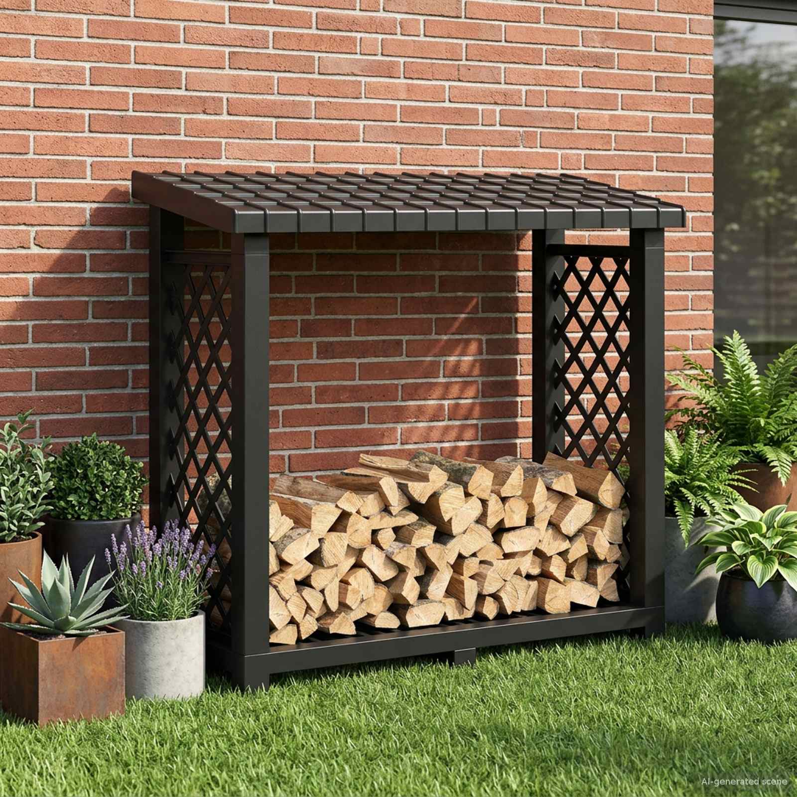 Eldstäder Rack 114 x 46 x 101 cm PP Antracit