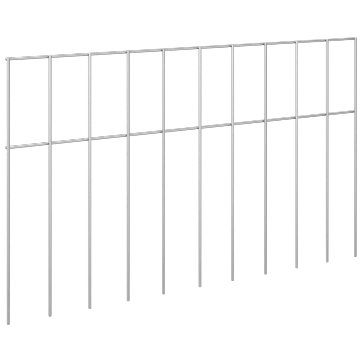 Trädgårdsstängselpanel 48 st 50 x 30 cm Galvaniserat stål