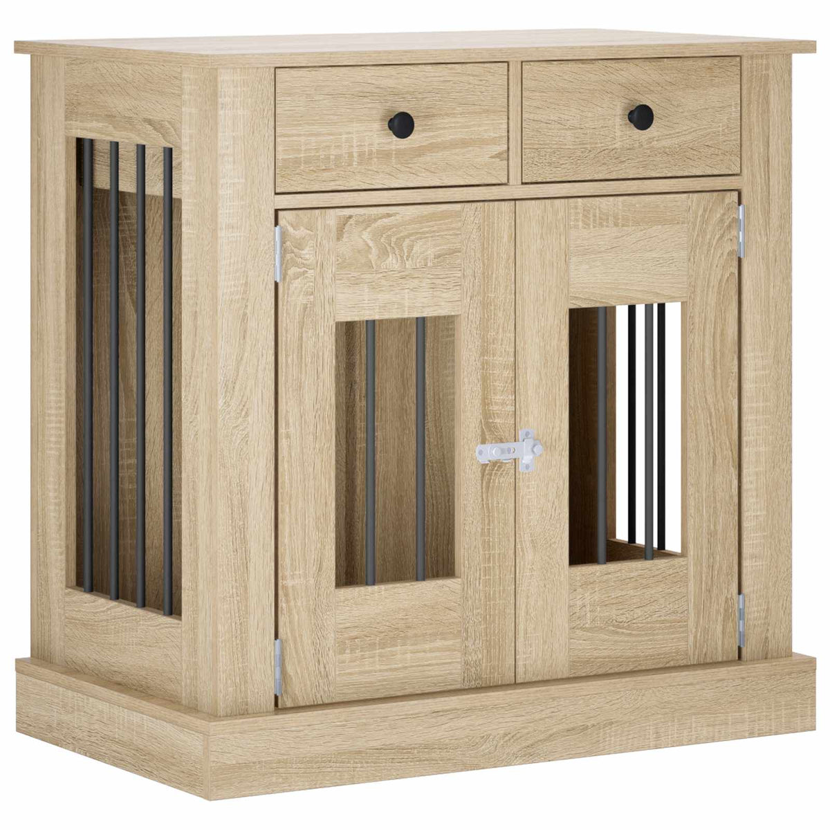 Hundbur möbel Sonoma-ek 80 x 47,5 x 80 cm Konstruerat trä