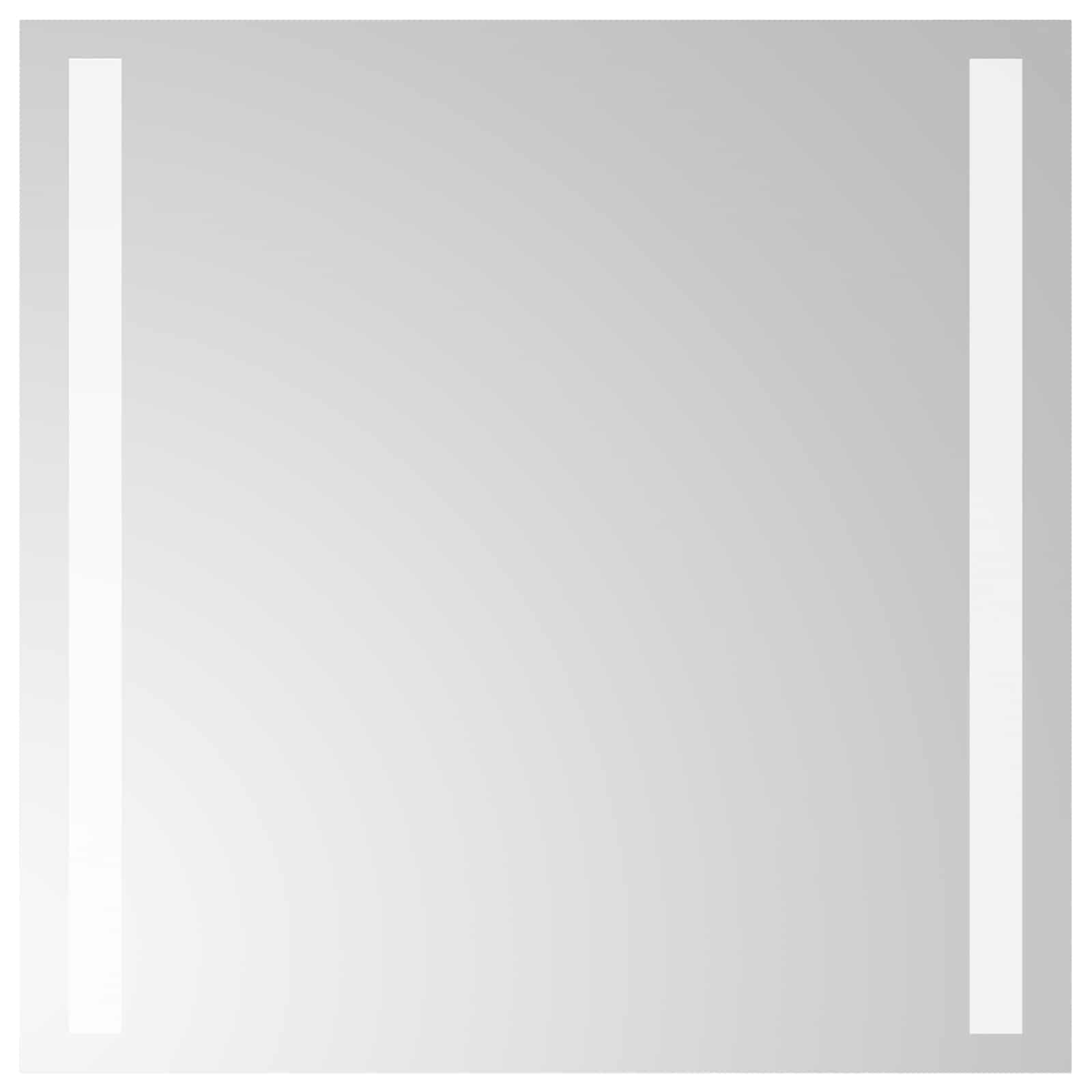 LED Badrumsspegel med spegel Transparent 40 x 40 cm härdat glas