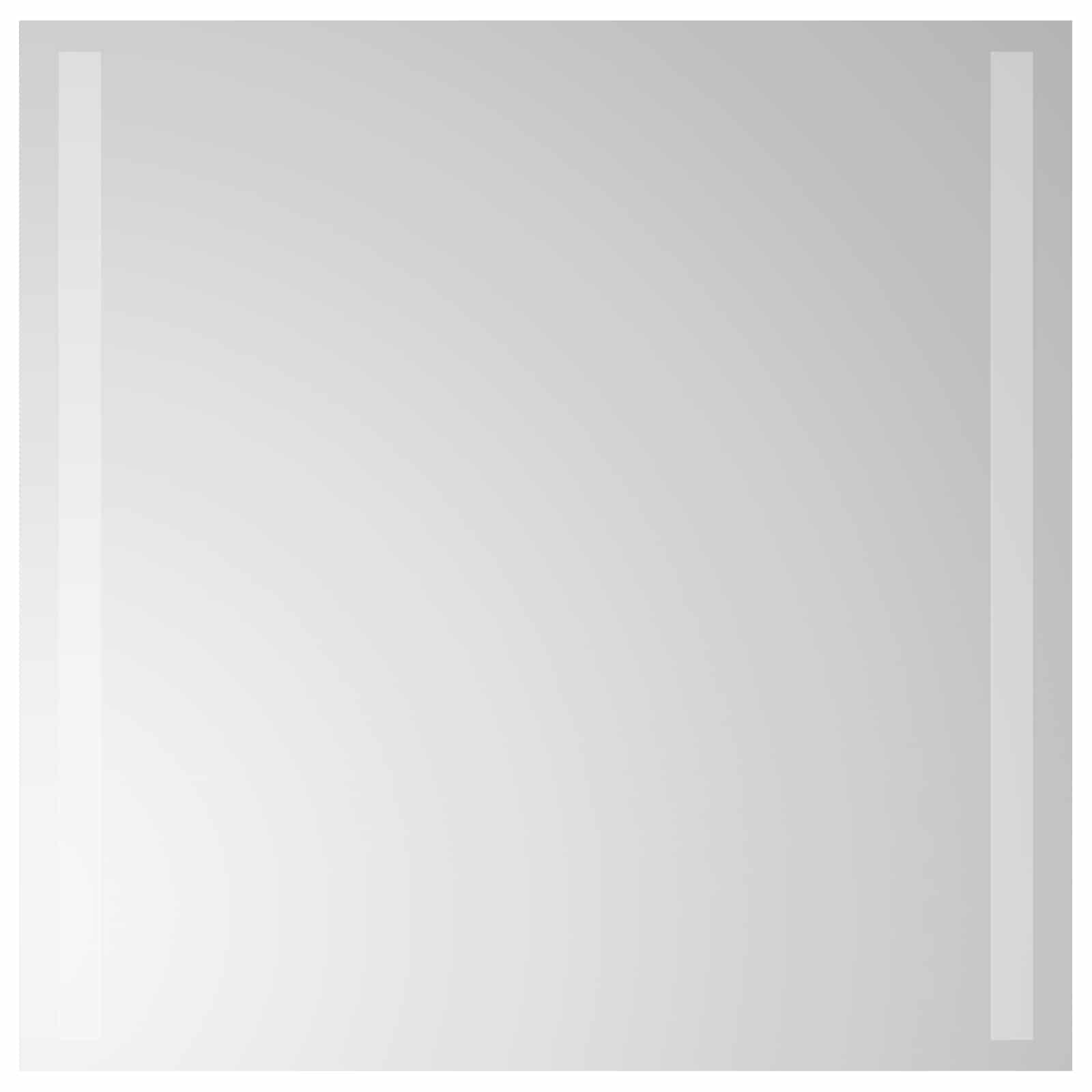 LED Badrumsspegel med spegel Transparent 50 x 50 cm härdat glas
