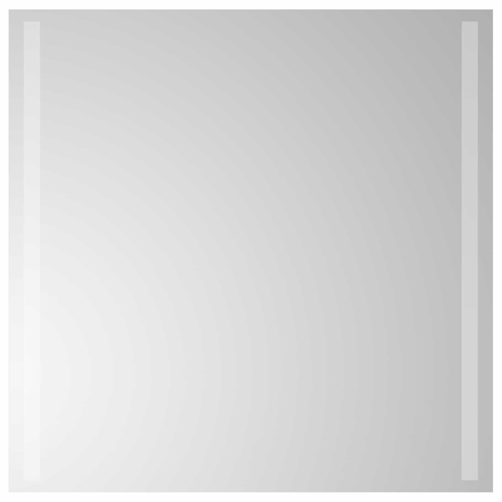 LED Badrumsspegel med spegel Transparent 60 x 60 cm härdat glas