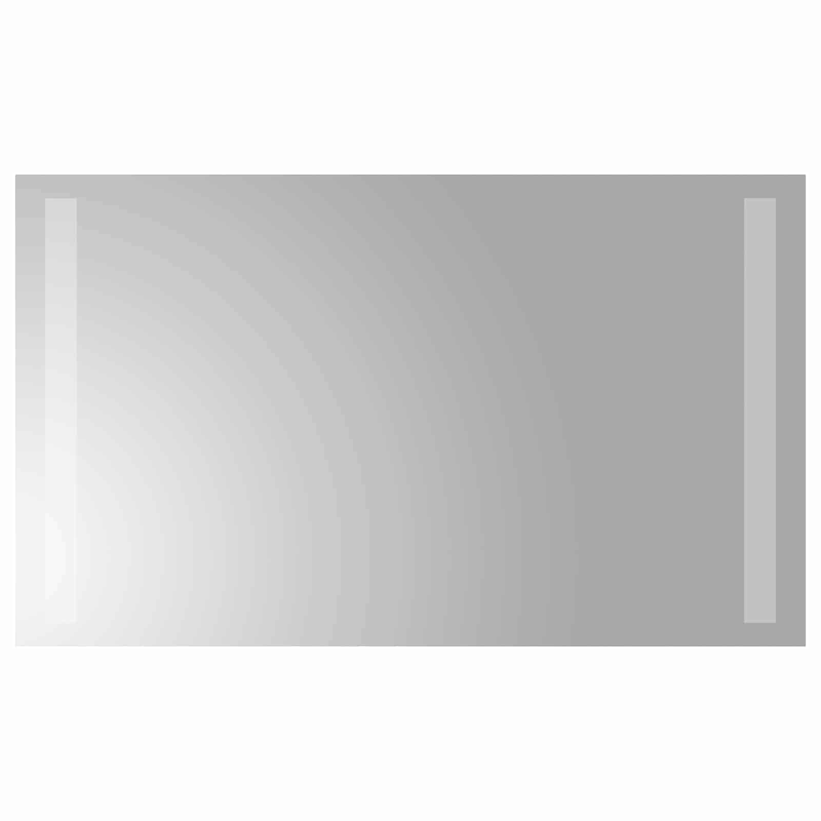 LED Badrumsspegel med spegel Transparent 50 x 30 cm härdat glas