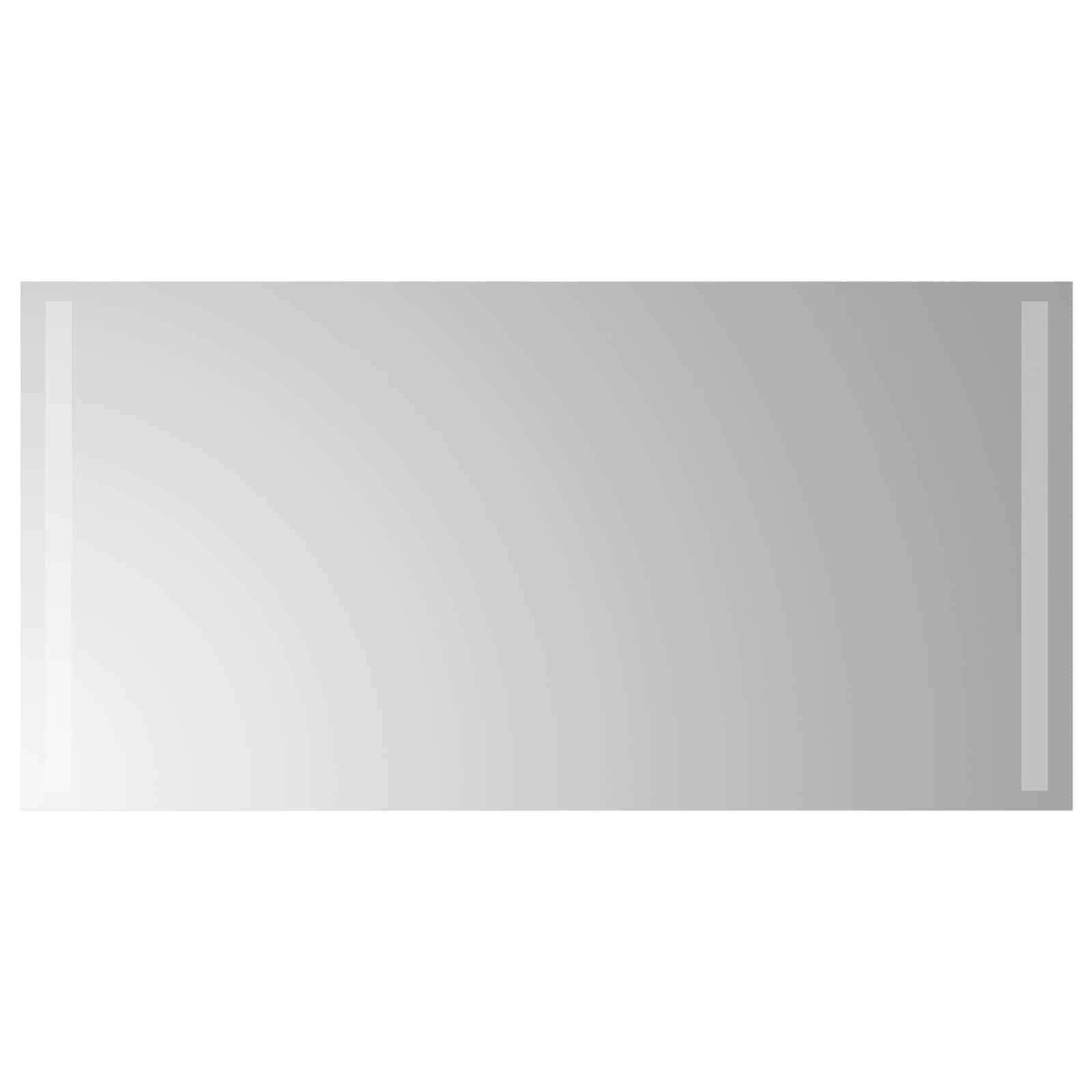 LED Badrumsspegel med spegel Transparent 80 x 40 cm härdat glas